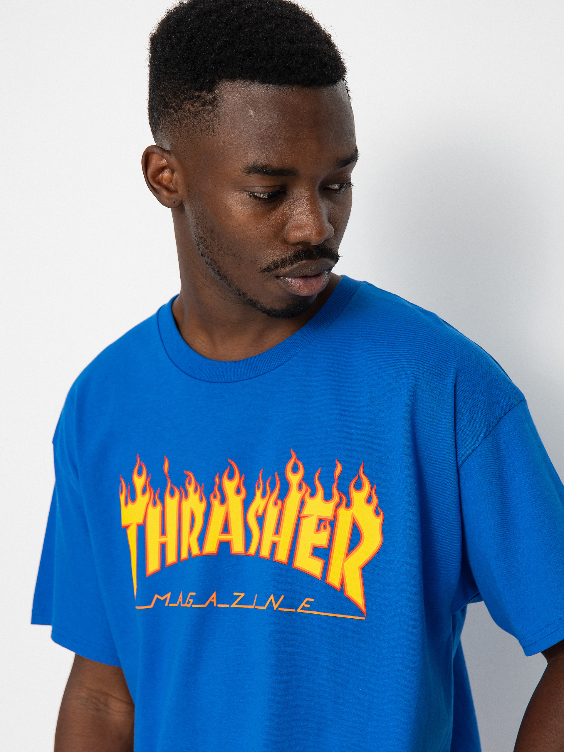 Tričko Thrasher Flame Logo (royal blue)