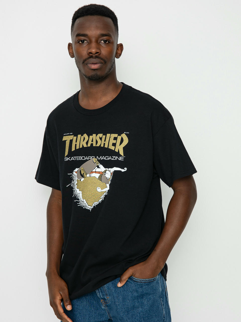 Tričko Thrasher First Cover (black/gold)