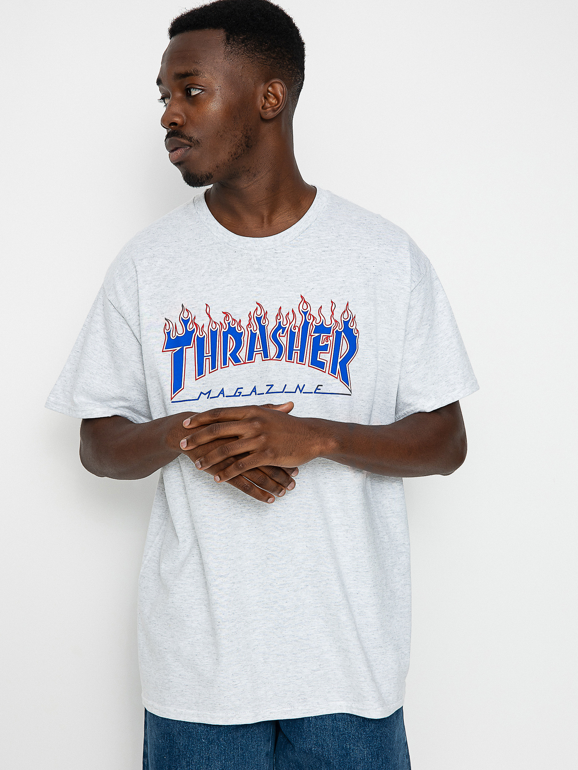 Tričko Thrasher Patriot Flame (ash grey)