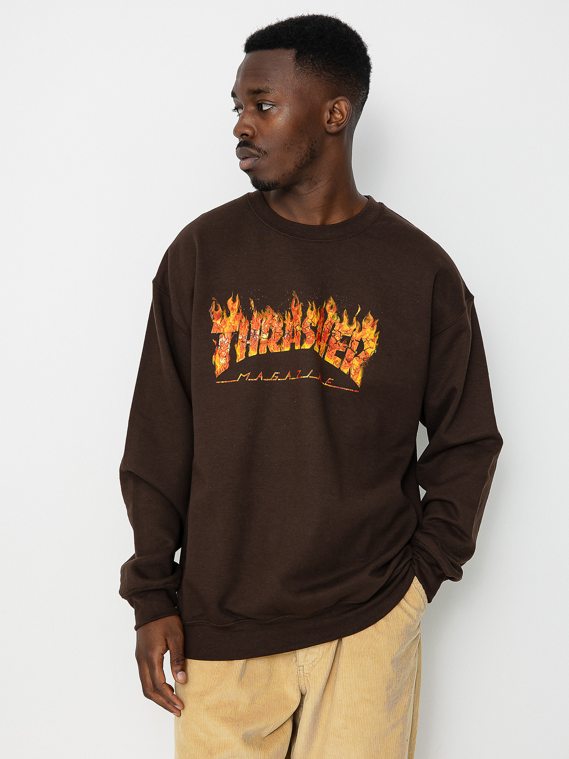 Mikina Thrasher Inferno (dark chocolate)