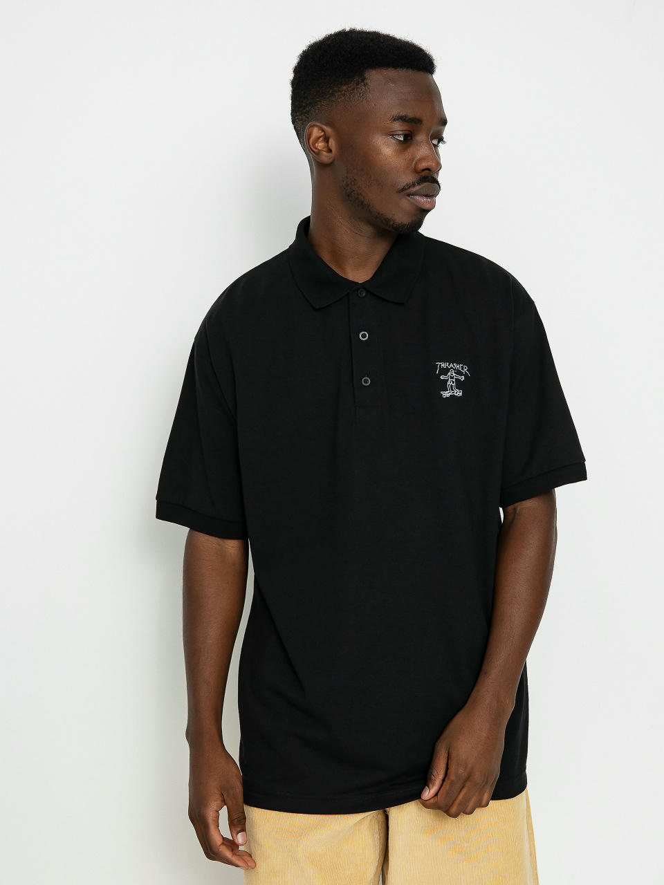 Polo tričko Thrasher Little Gonz (black)