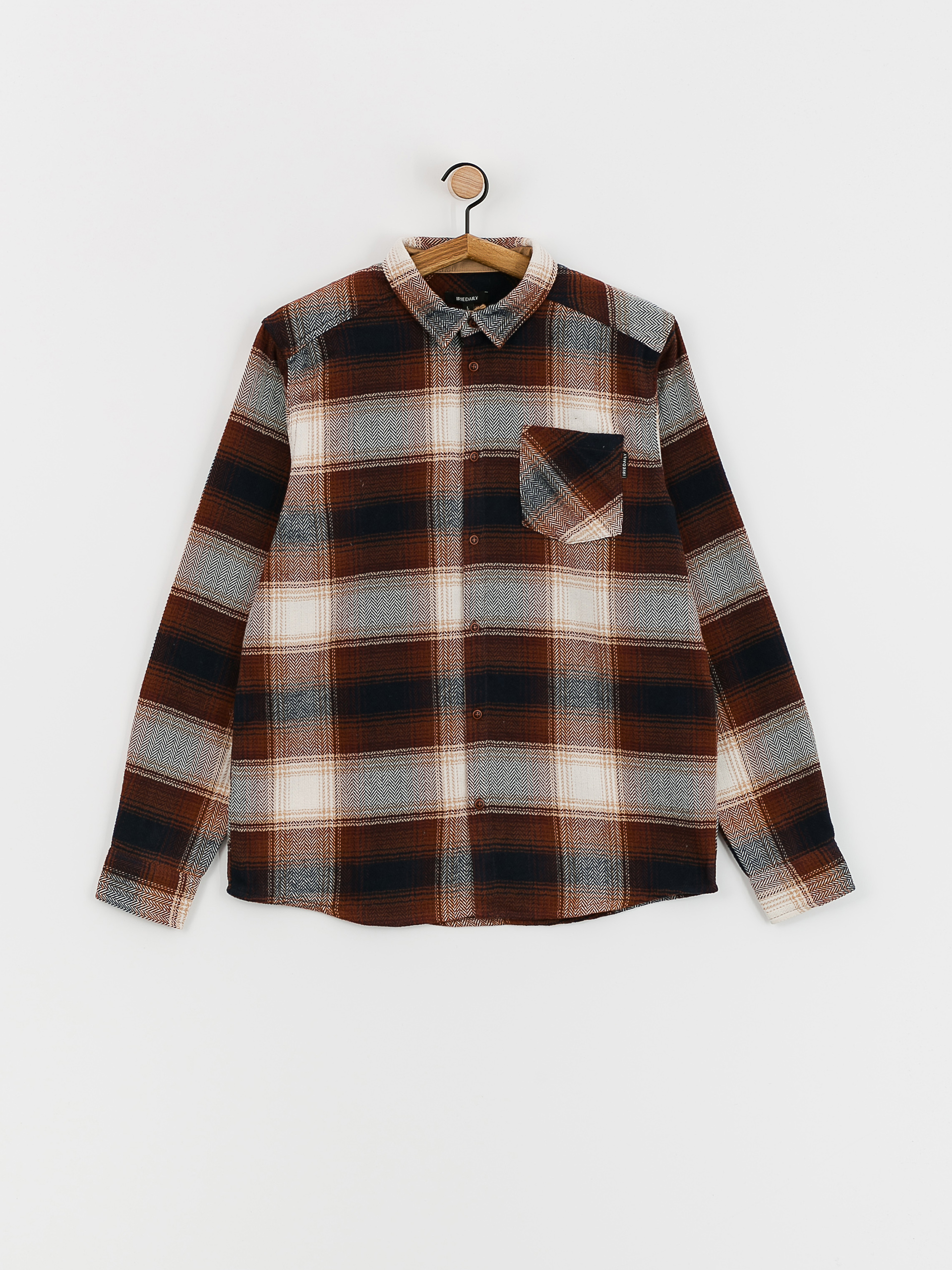 Košile Iriedaily Young Fella (navy brown)