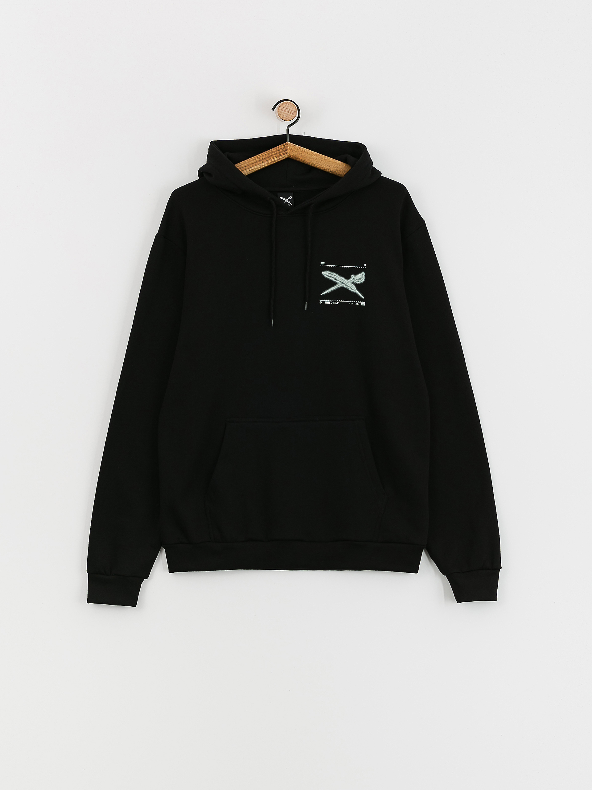 Mikina s kapucí Iriedaily Rayfinger HD (black)