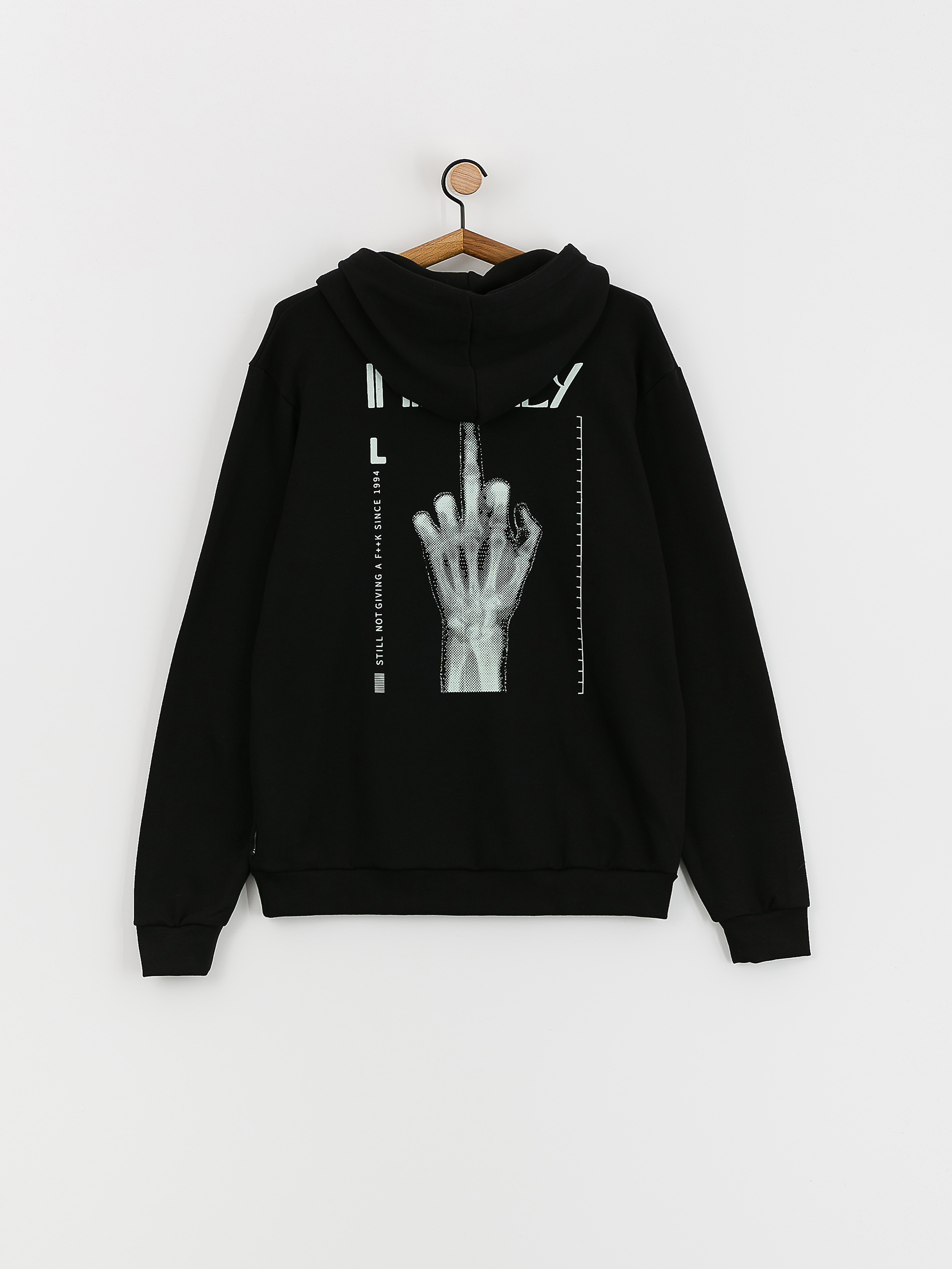 Mikina s kapucí Iriedaily Rayfinger HD (black)