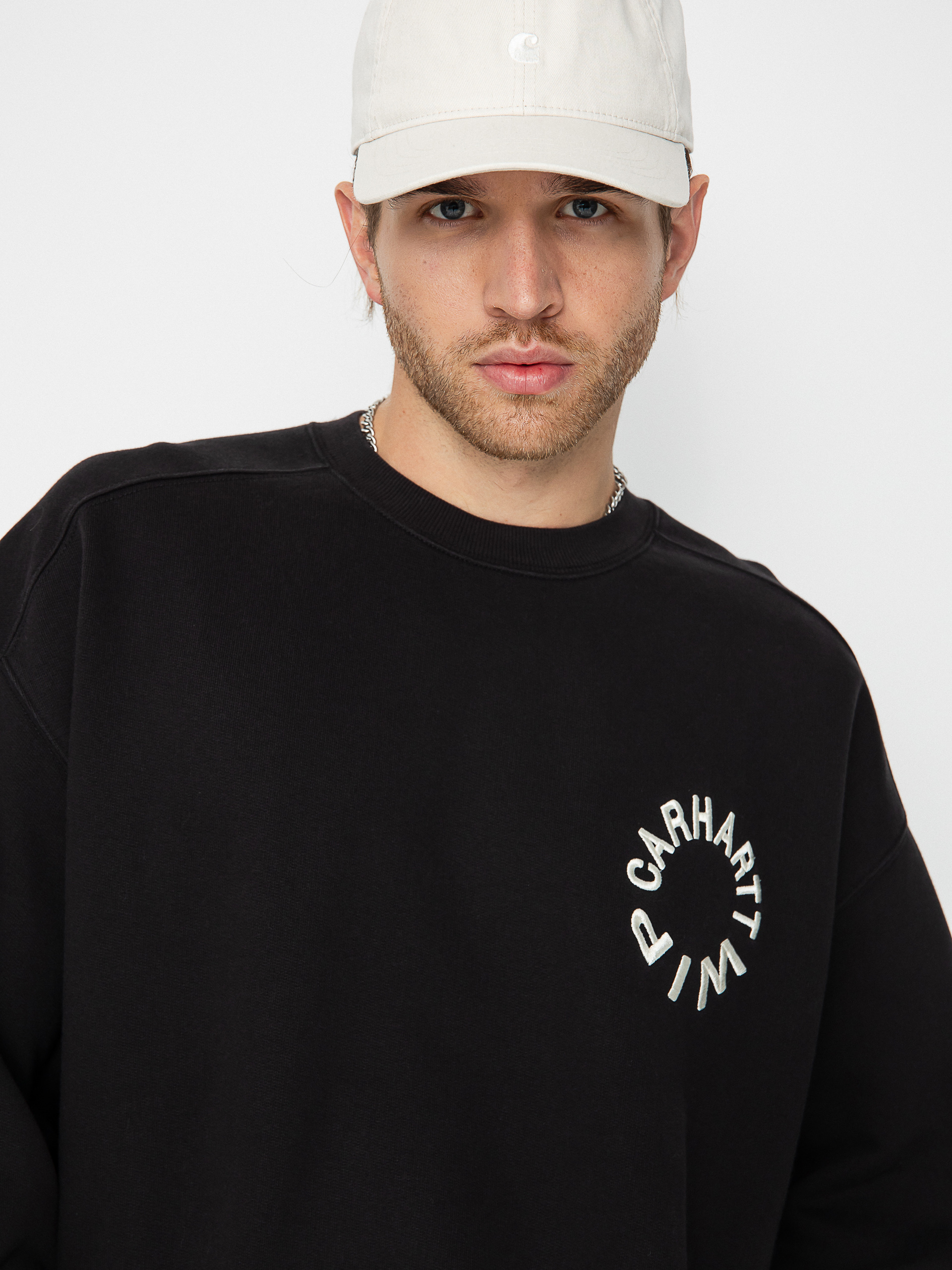 Mikina Carhartt WIP Work Varsity (black/wax)