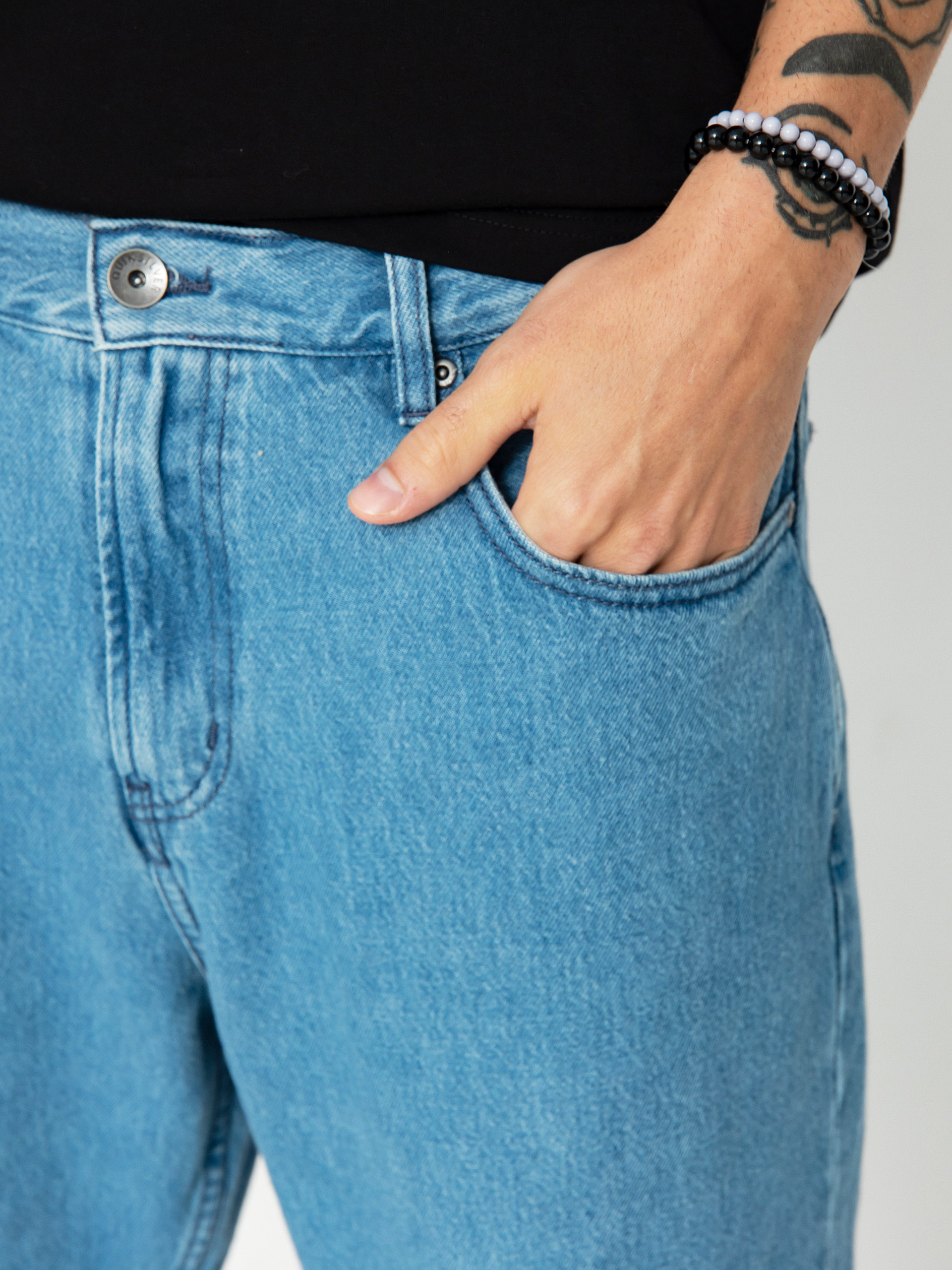 Kalhoty Quiksilver Baggy Nineties Wash (ashley blue)