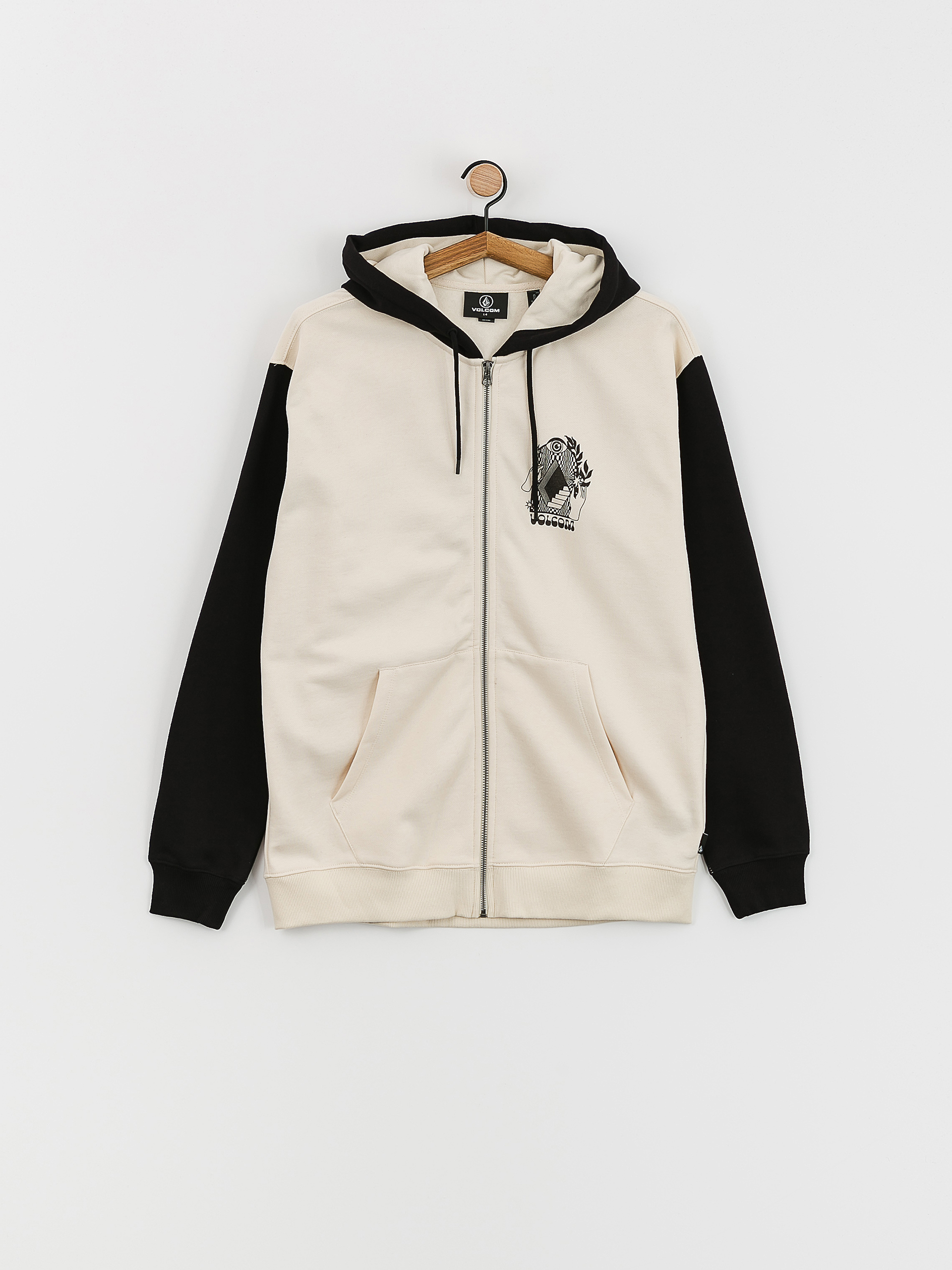 Mikina s kapucí Volcom Watanite ZHD (dirty white)