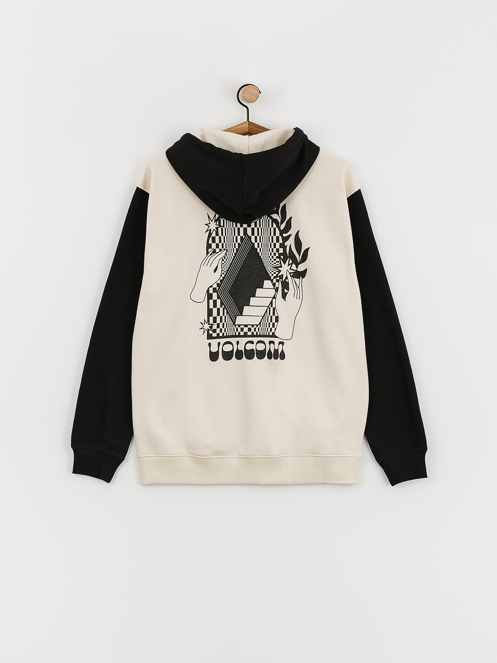 Mikina s kapucí Volcom Watanite ZHD (dirty white)