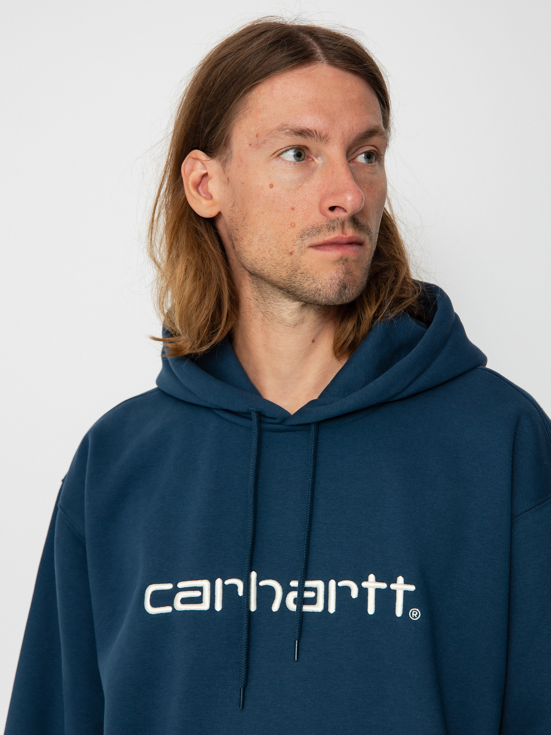 Mikina s kapucí Carhartt WIP Carhartt HD (squid/salt)