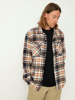 Košile Brixton Bowery Flannel Ls (washed navy/barn red/off white)