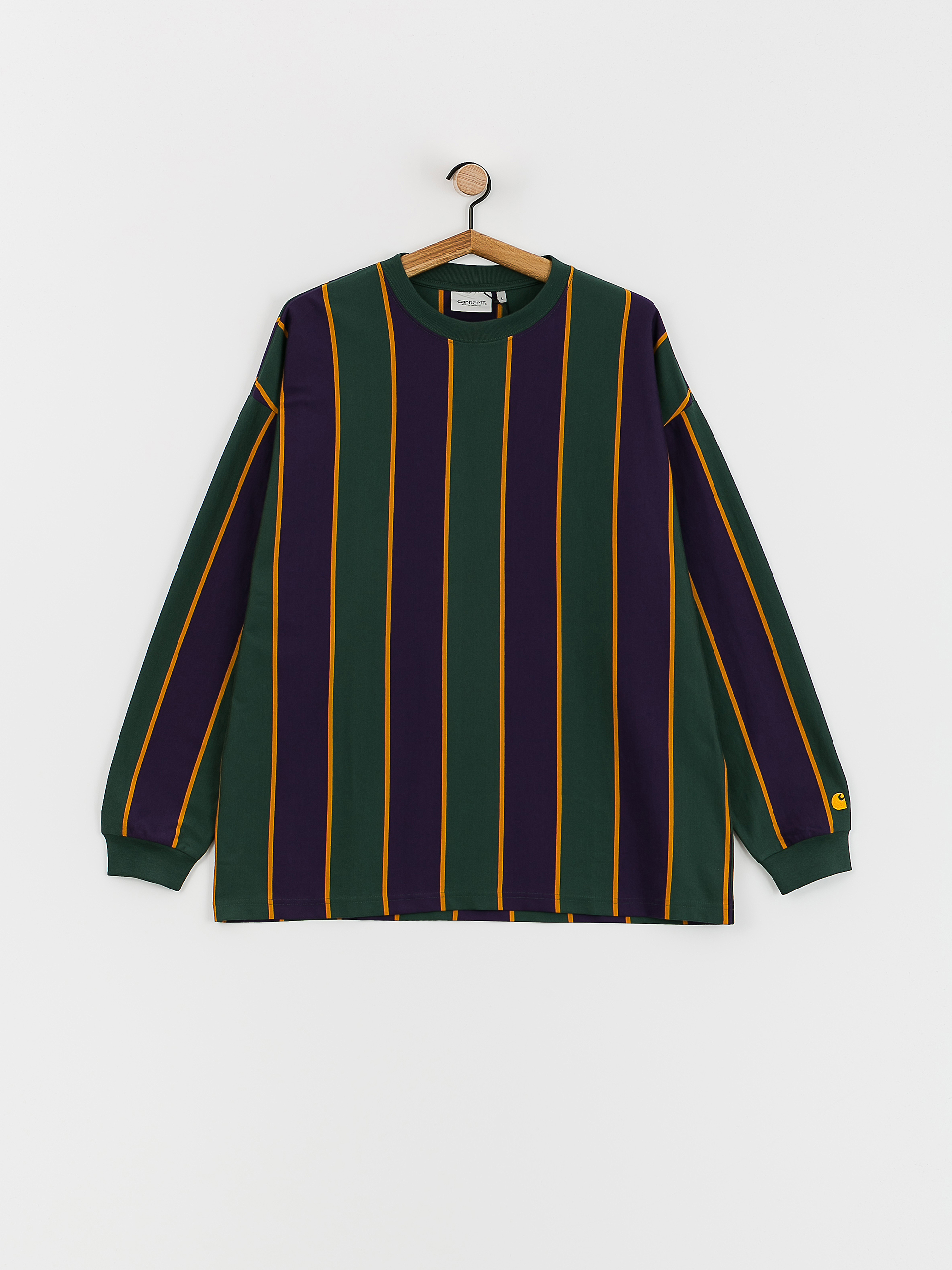 Triko Carhartt WIP Ruben (ruben stripe discovery green/cassis)