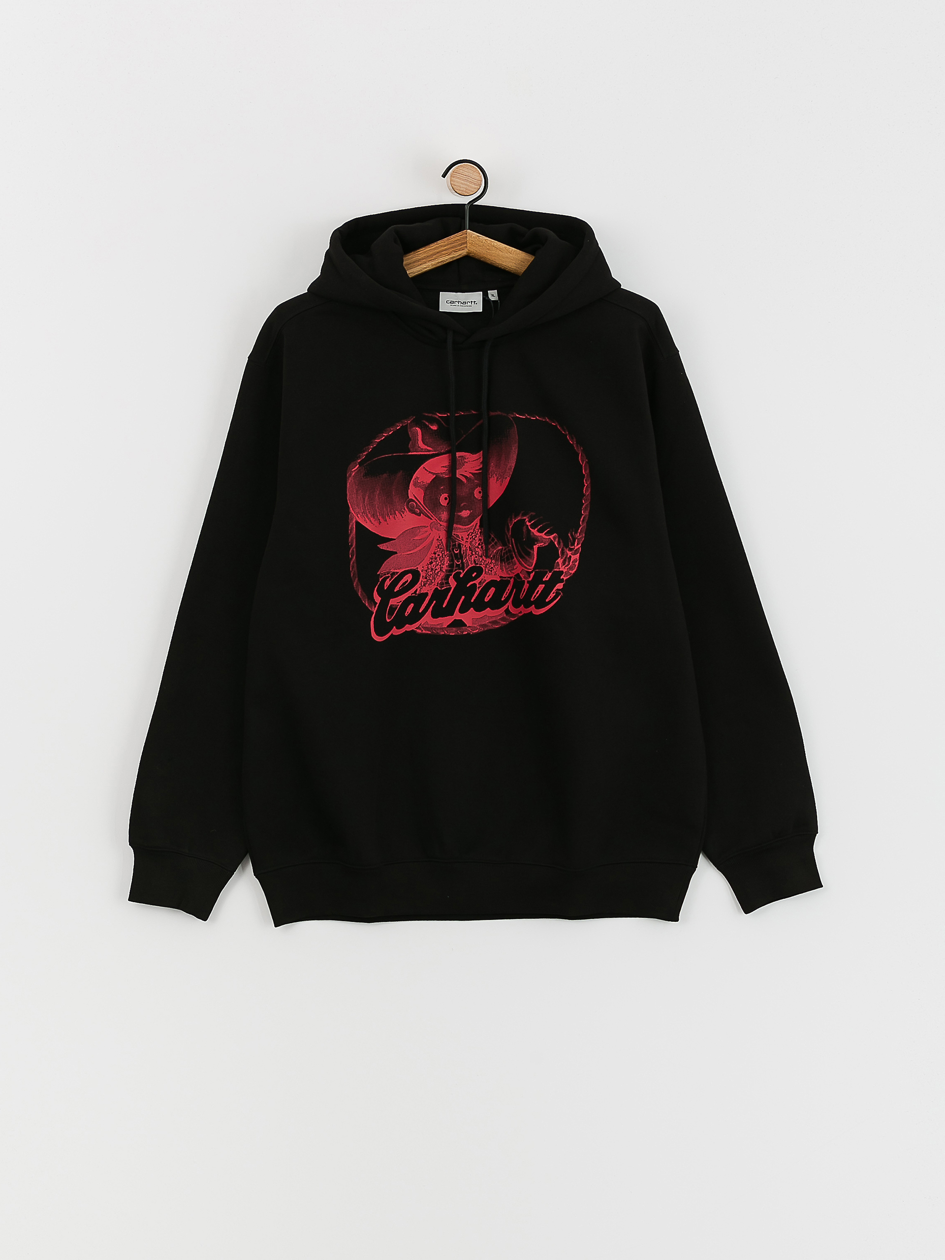 Mikina s kapucí Carhartt WIP Buddy HD (black/red)