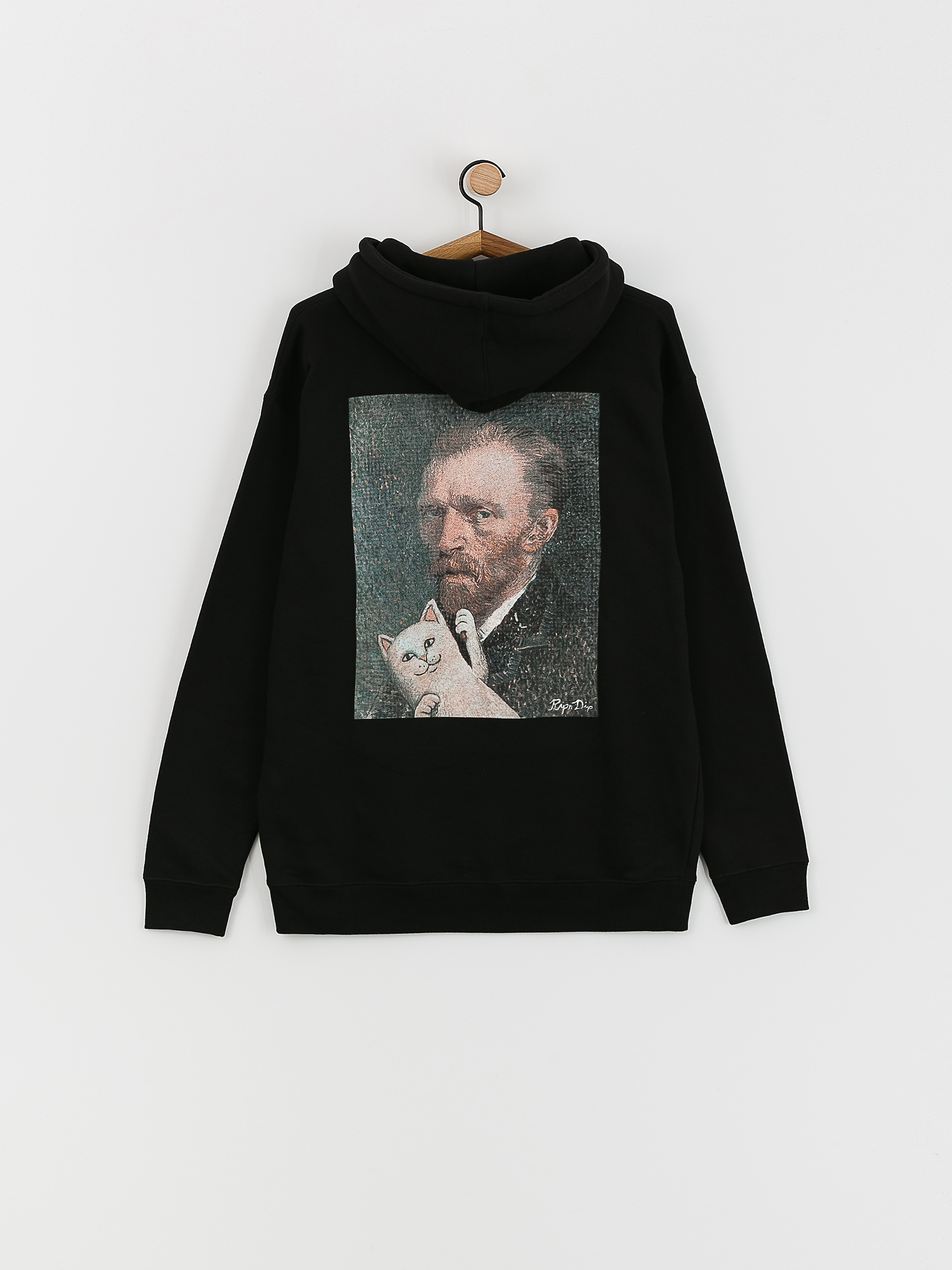 Mikina s kapucí RipNDip Van Nermal HD (black)