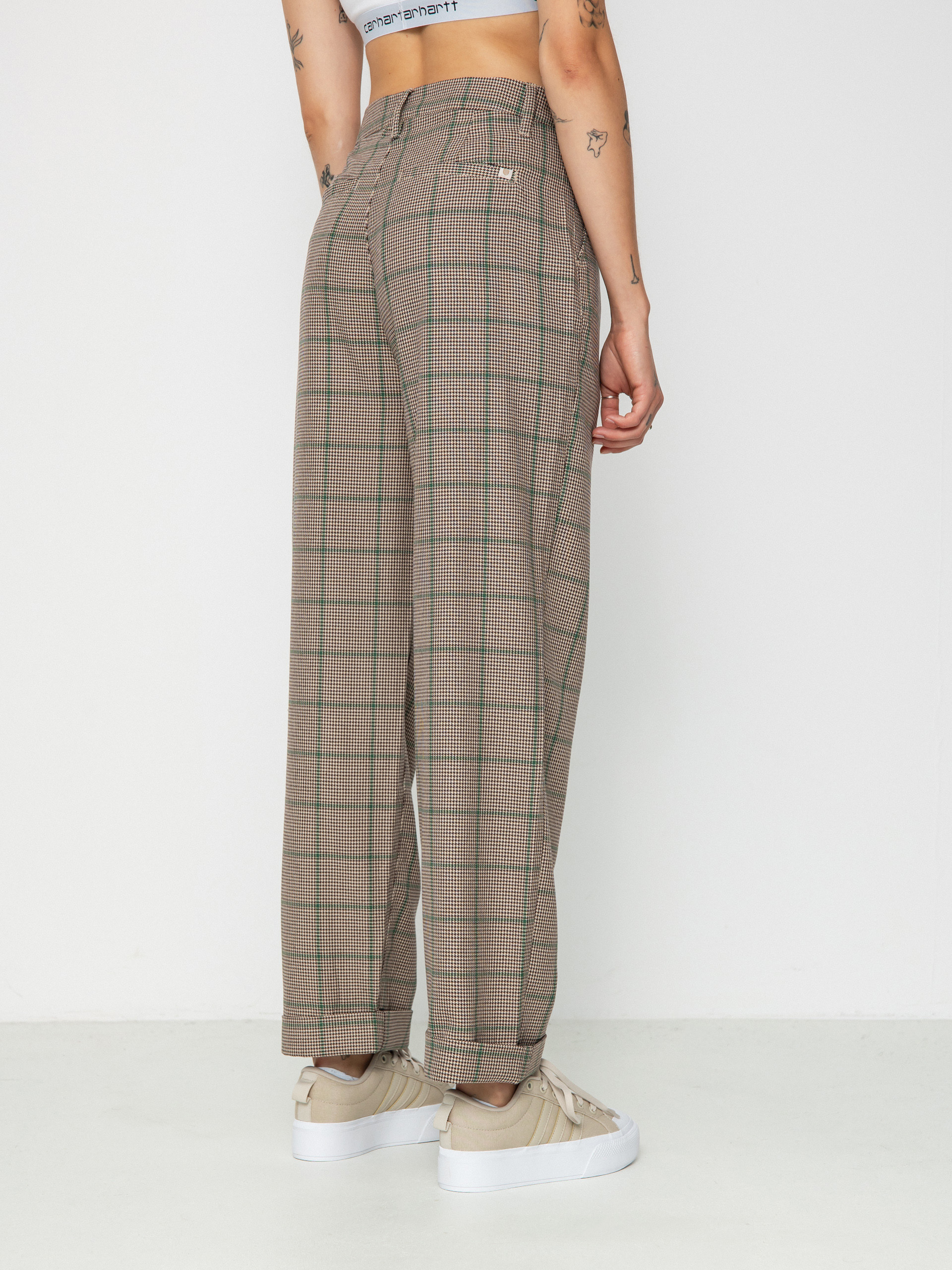 Kalhoty Brixton Victory Trouser Wmn (sesame/seal brown)