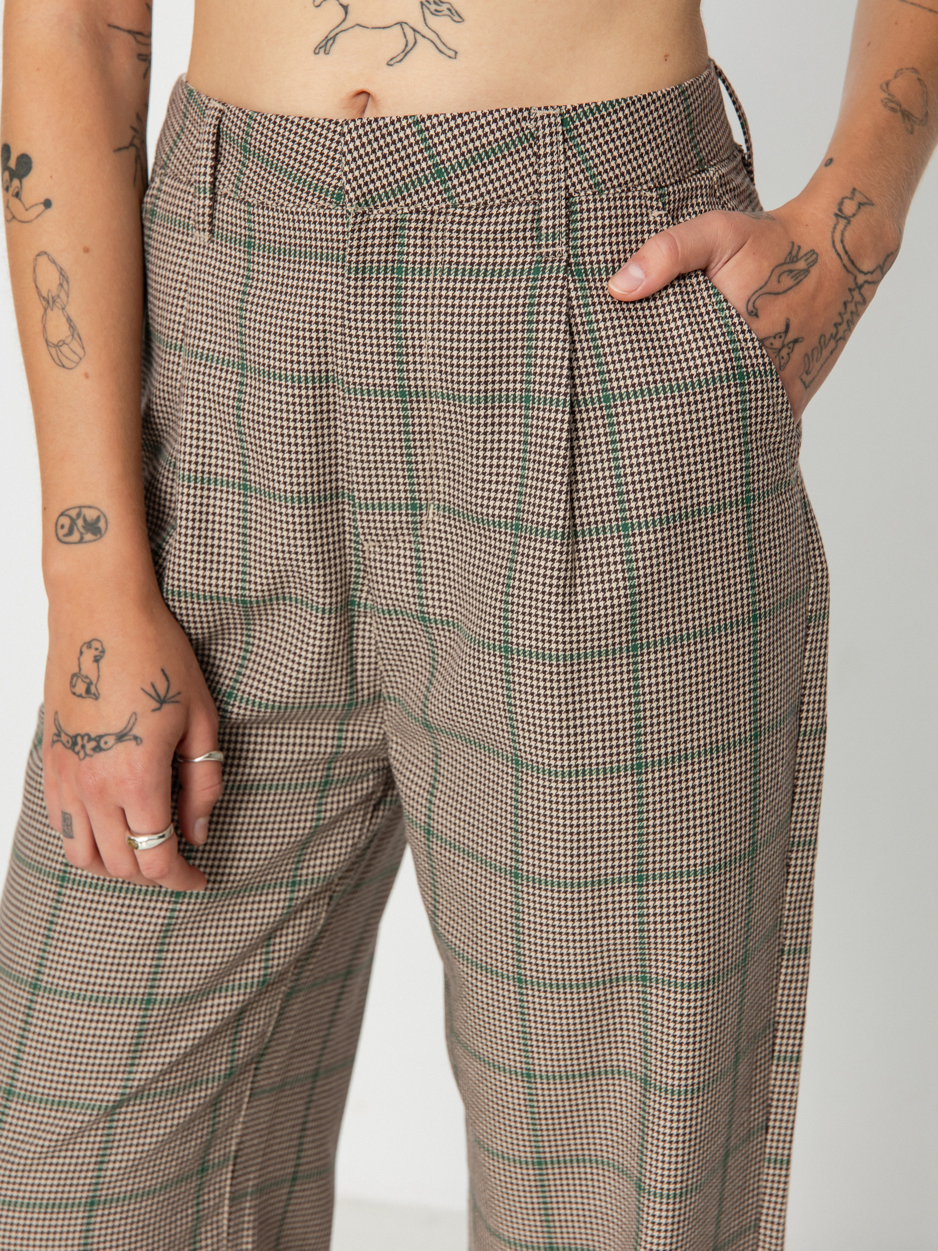 Kalhoty Brixton Victory Trouser Wmn (sesame/seal brown)