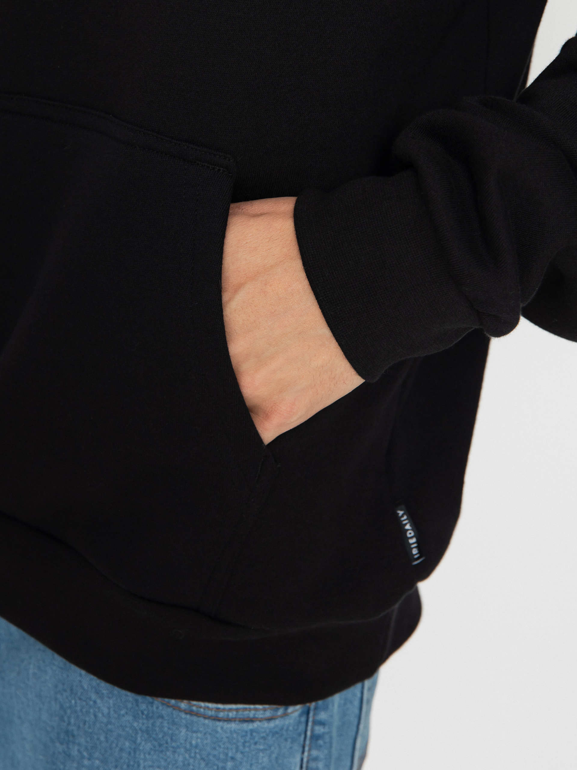 Mikina s kapucí Iriedaily Rayfinger HD (black)