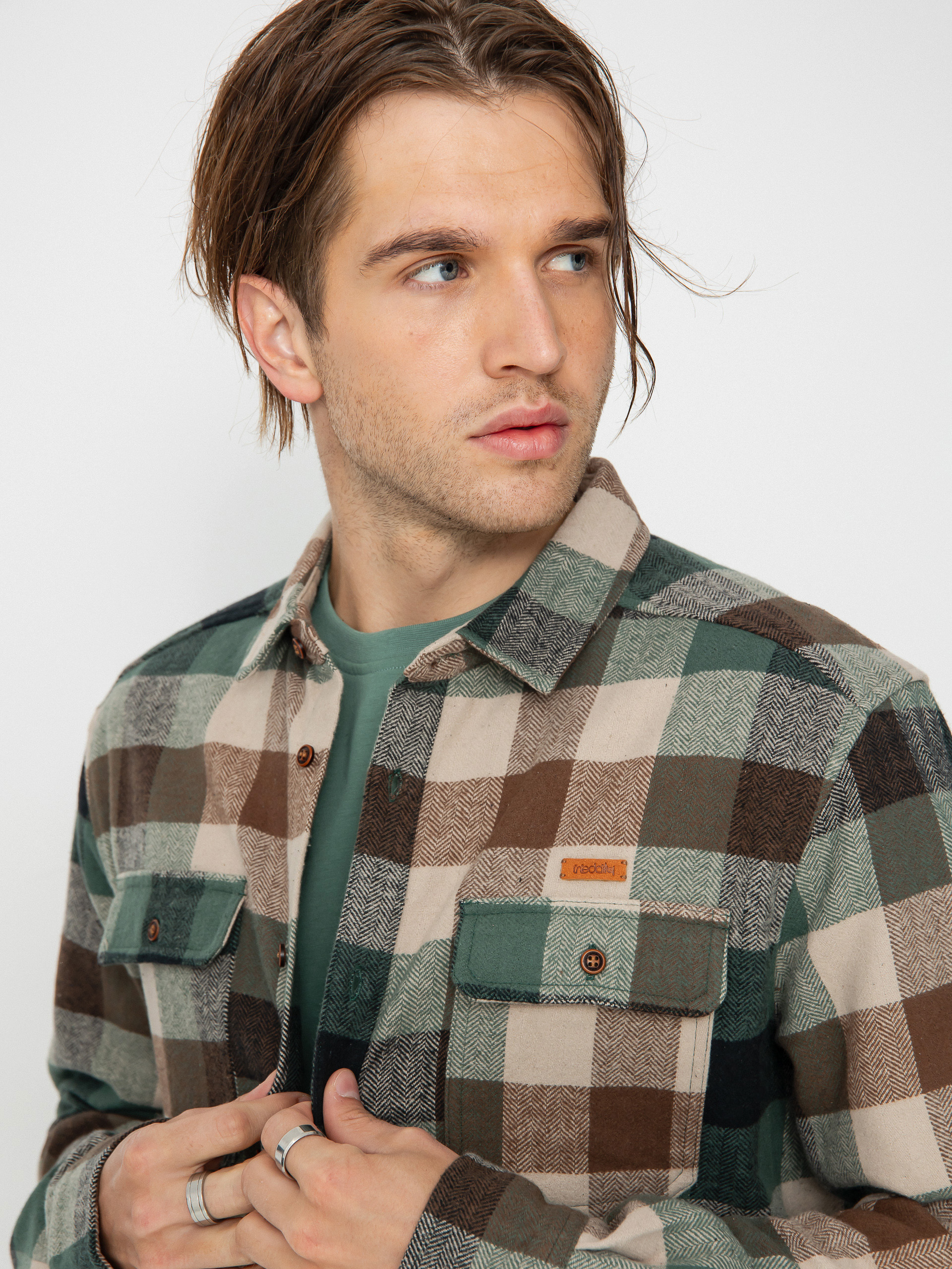 Košile Iriedaily Lumber Fella (jungle green)