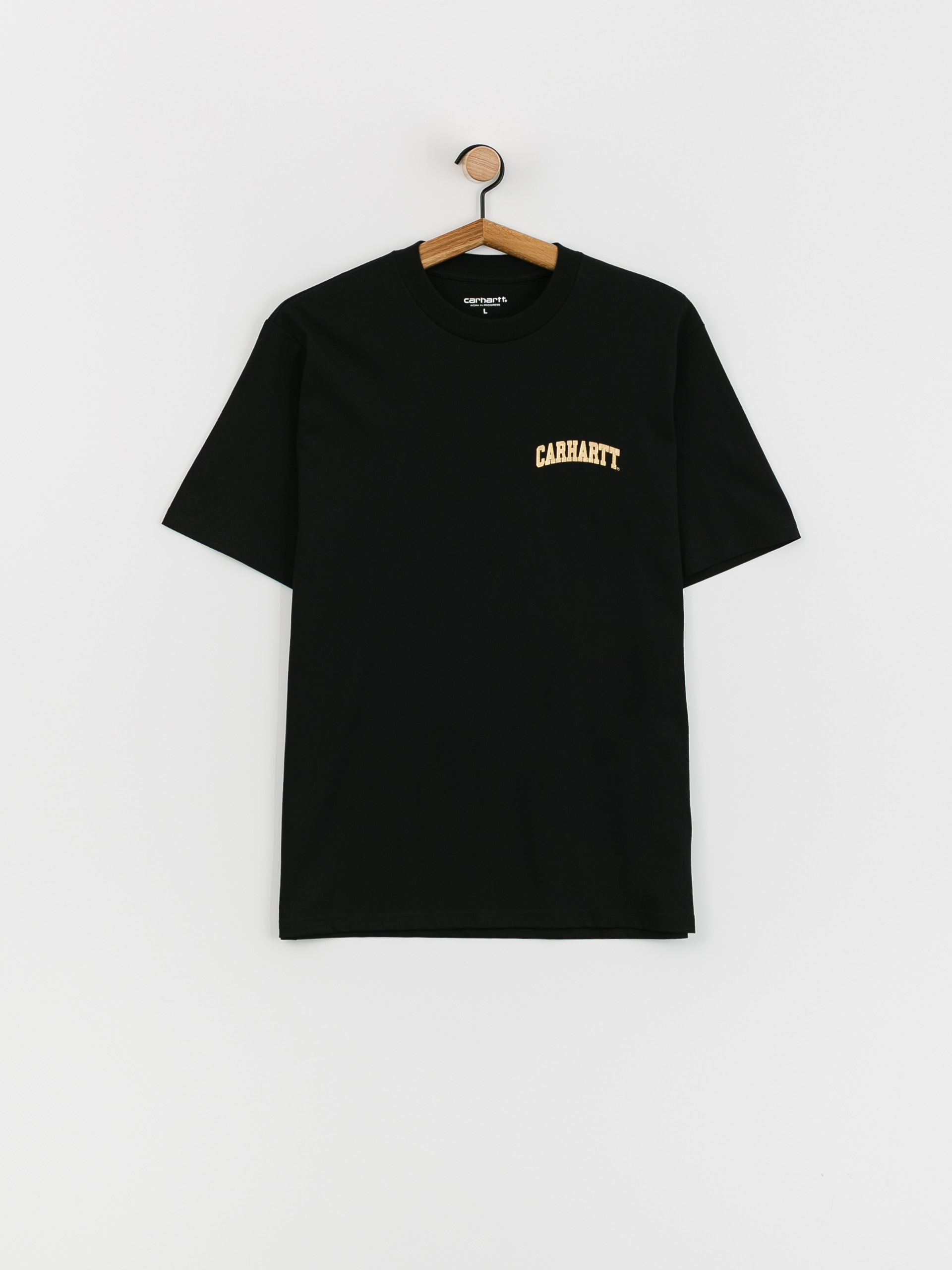Tričko Carhartt WIP University Script (black/gold)