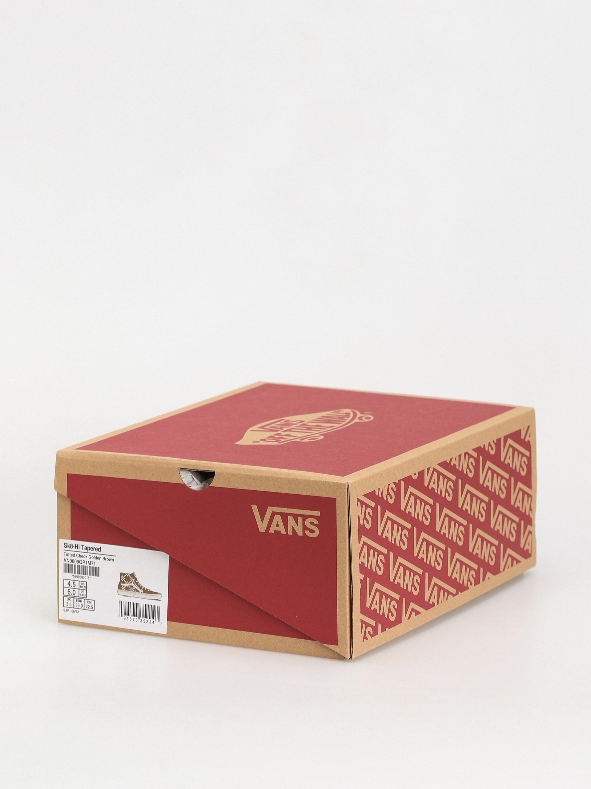Boty Vans Sk8 Hi Tapered (tufted check golden brown)