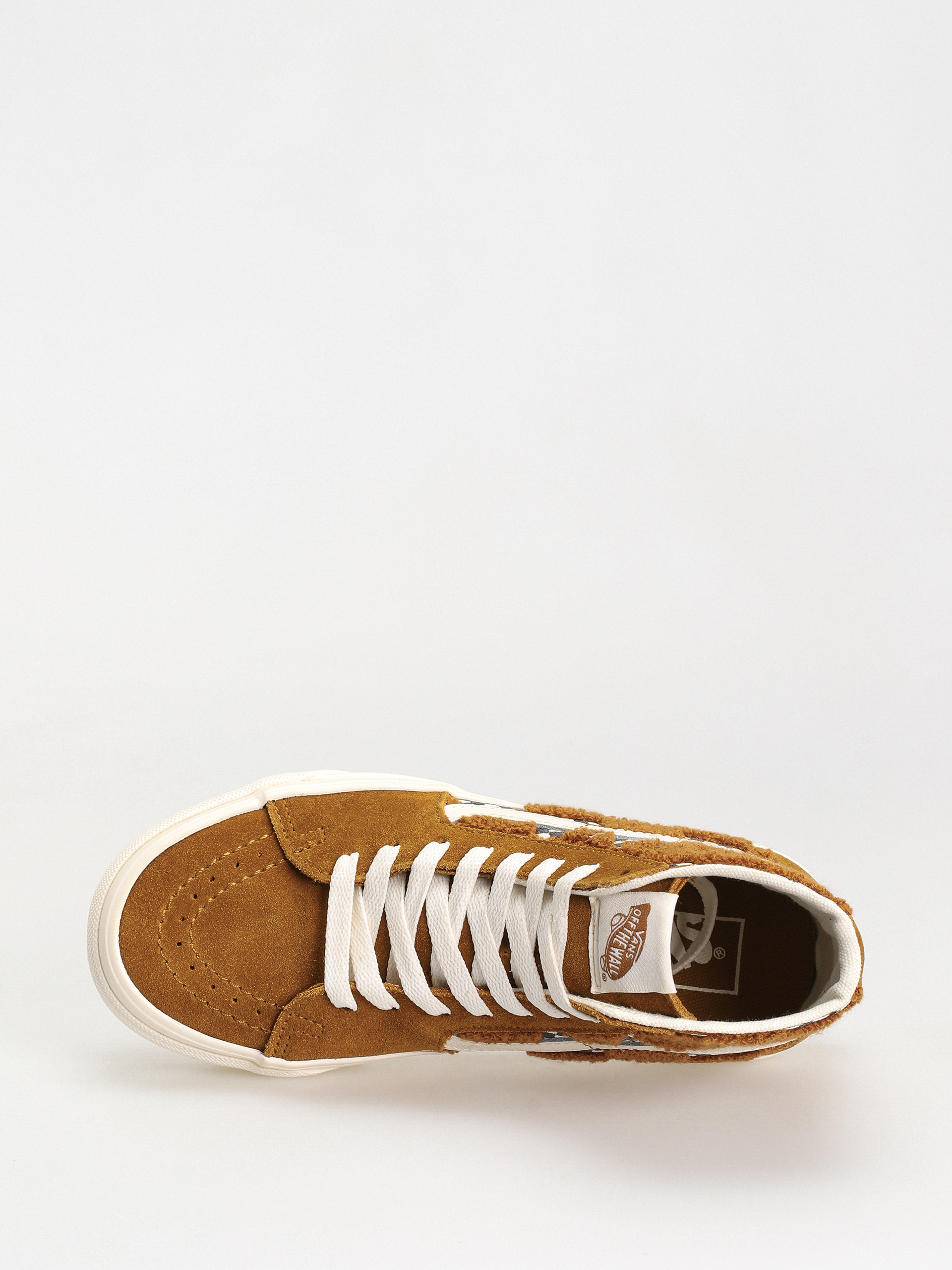 Boty Vans Sk8 Hi Tapered (tufted check golden brown)