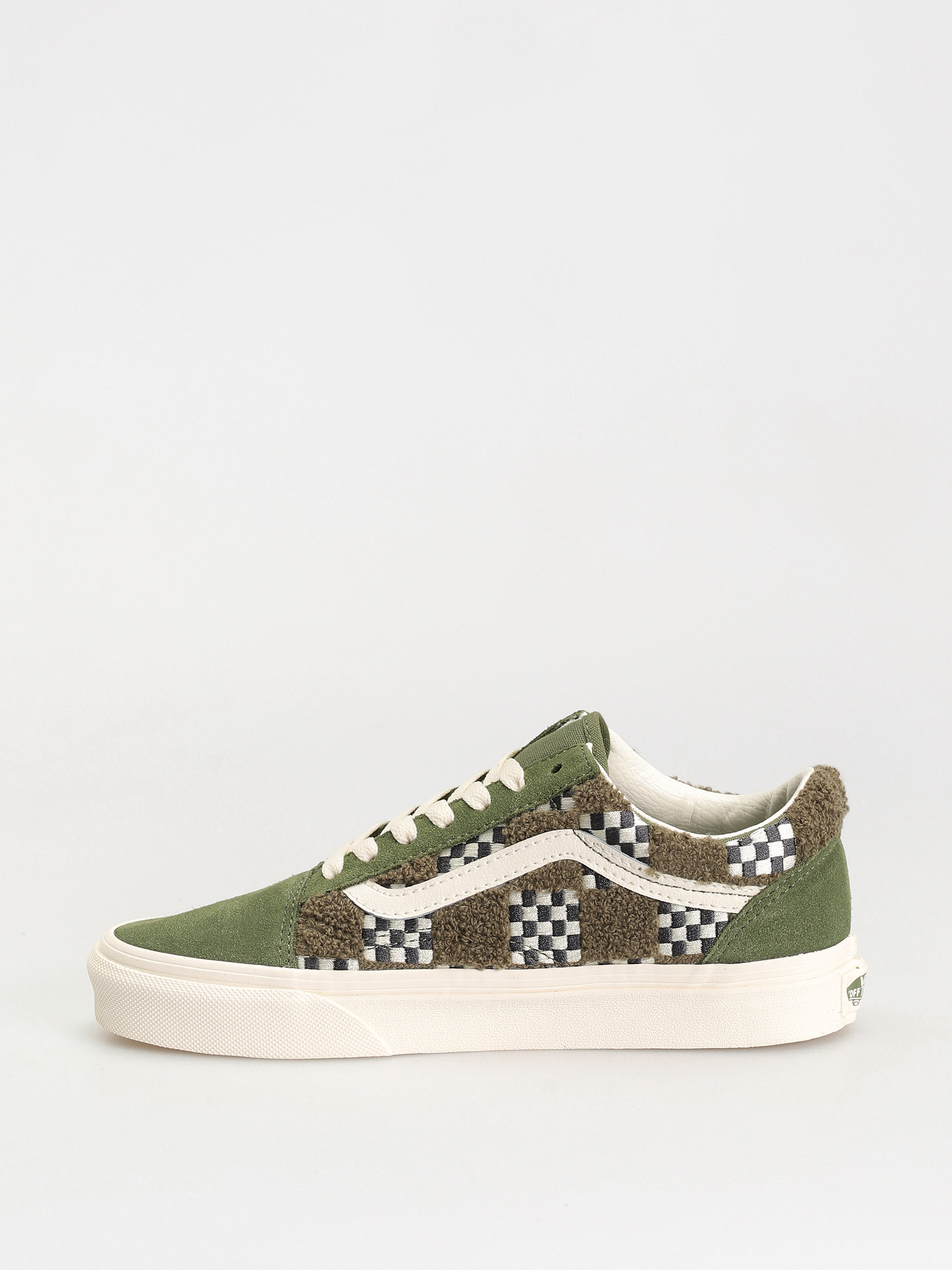 Boty Vans Old Skool (tufted check loden green)