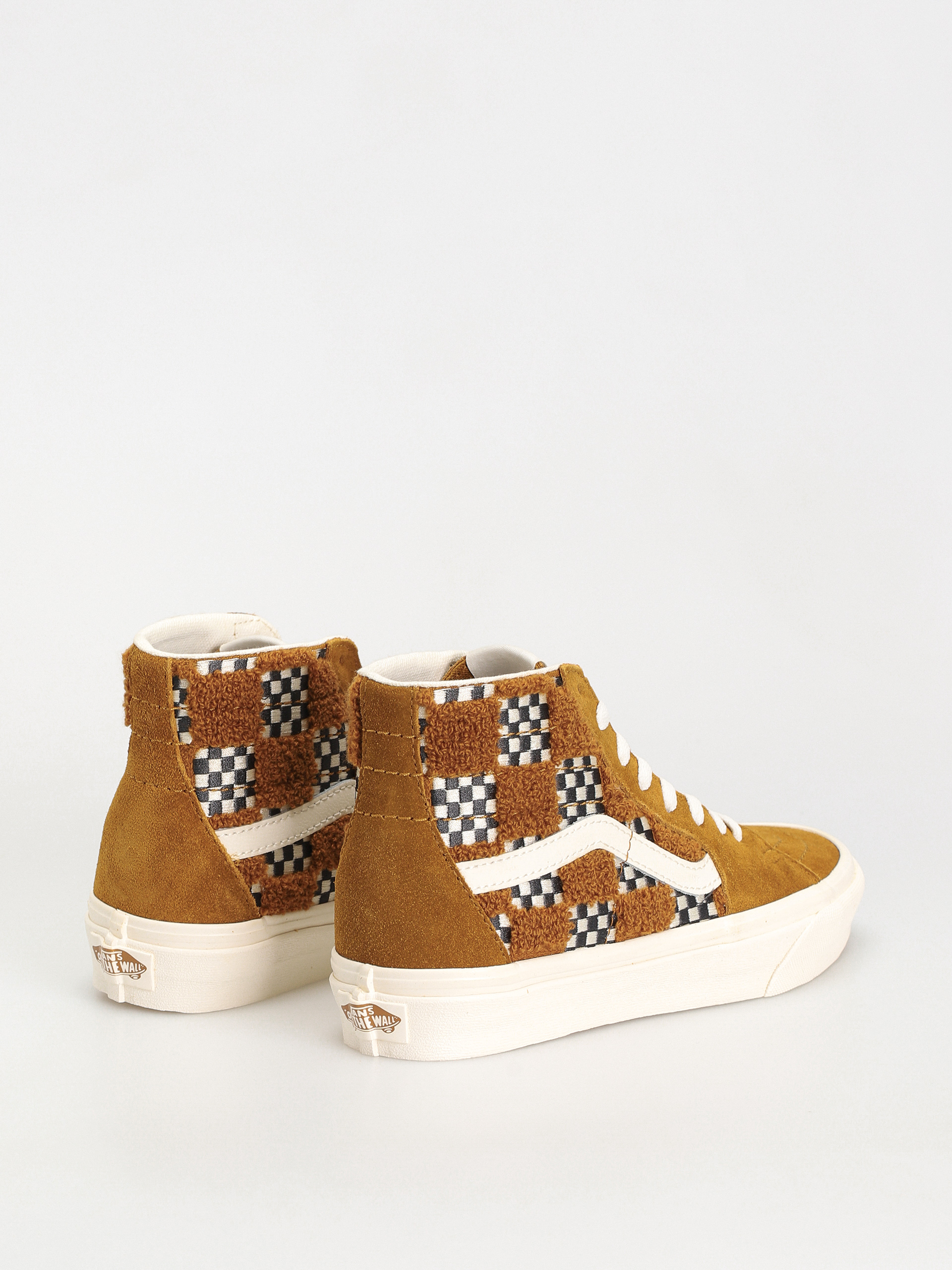 Boty Vans Sk8 Hi Tapered (tufted check golden brown)