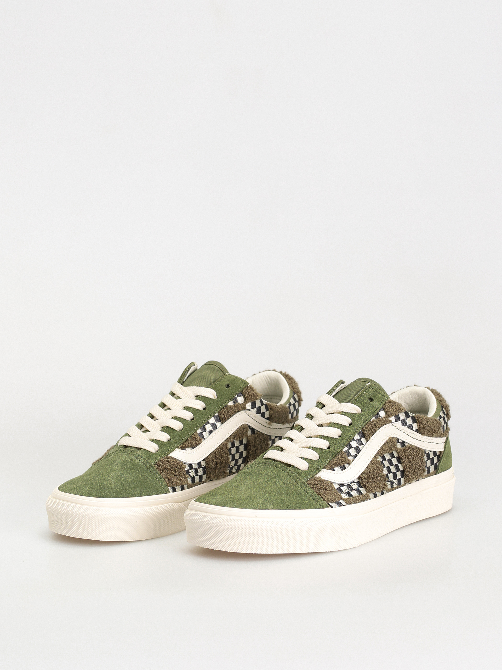 Boty Vans Old Skool (tufted check loden green)