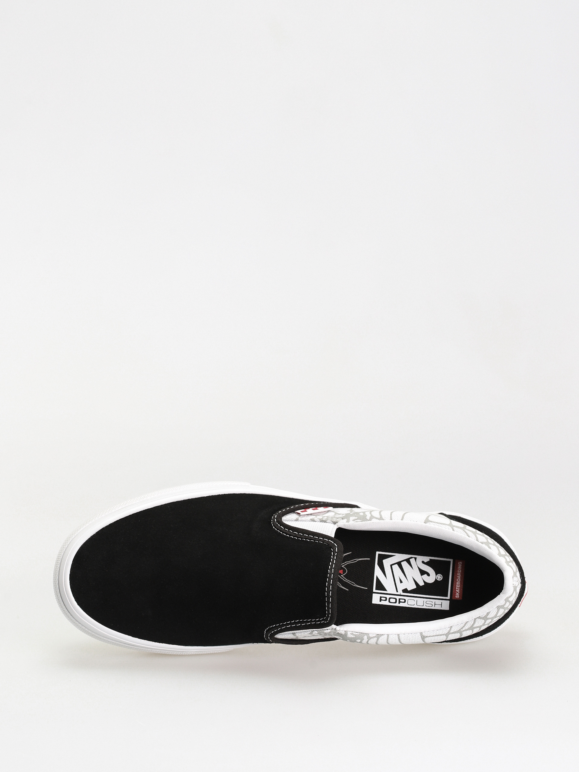 Boty Vans Skate Slip On (black widow spider black/white/red)