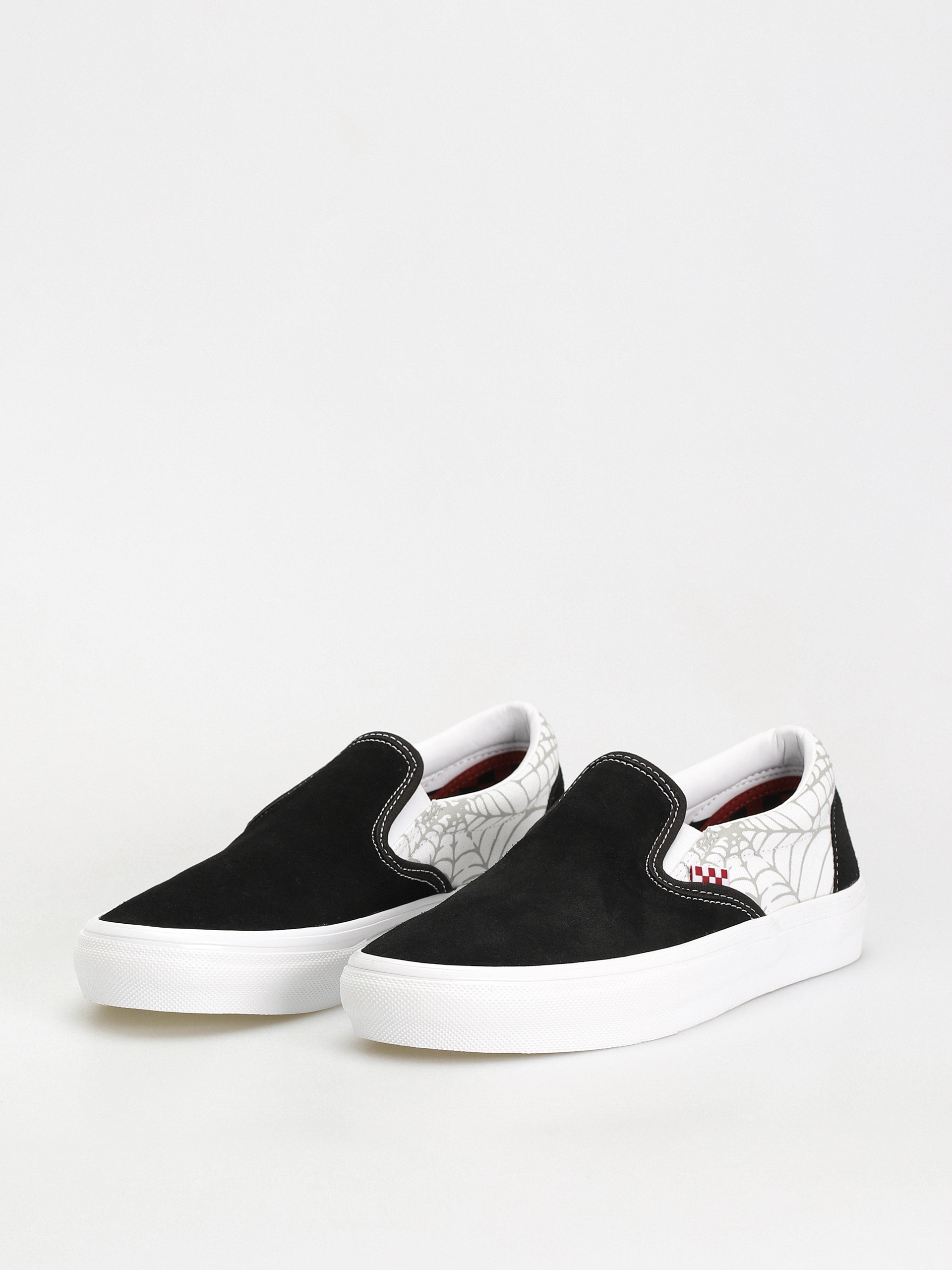 Boty Vans Skate Slip On (black widow spider black/white/red)