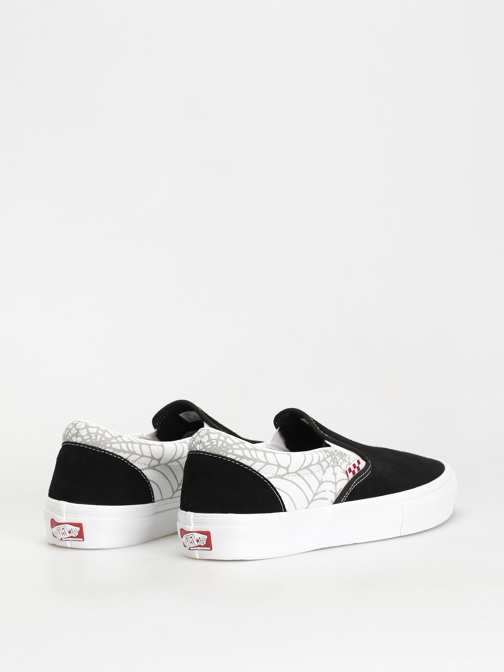 Boty Vans Skate Slip On (black widow spider black/white/red)
