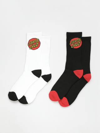 Ponožky Santa Cruz Classic Dot 2pc (white/black)
