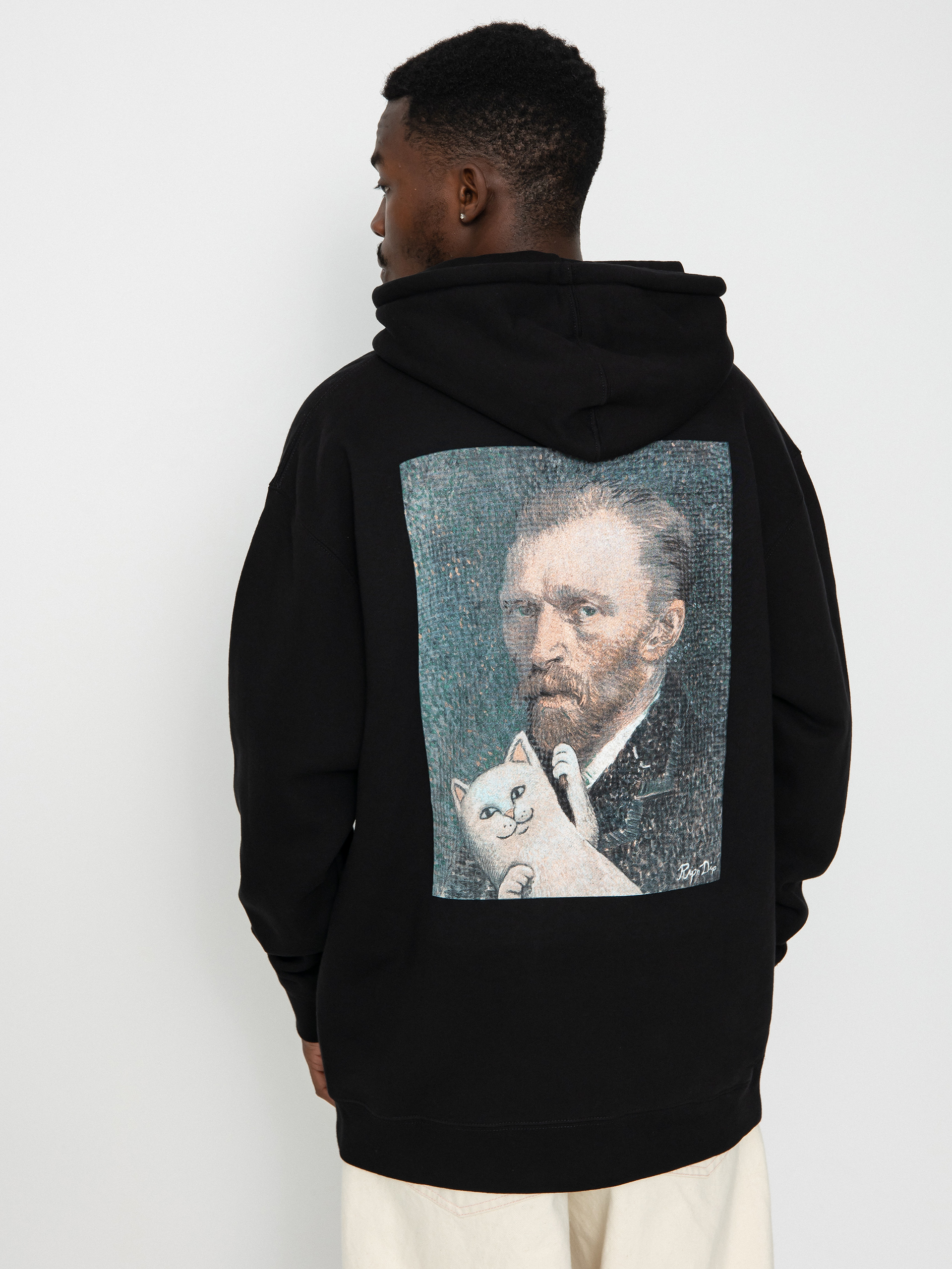 Mikina s kapucí RipNDip Van Nermal HD (black)