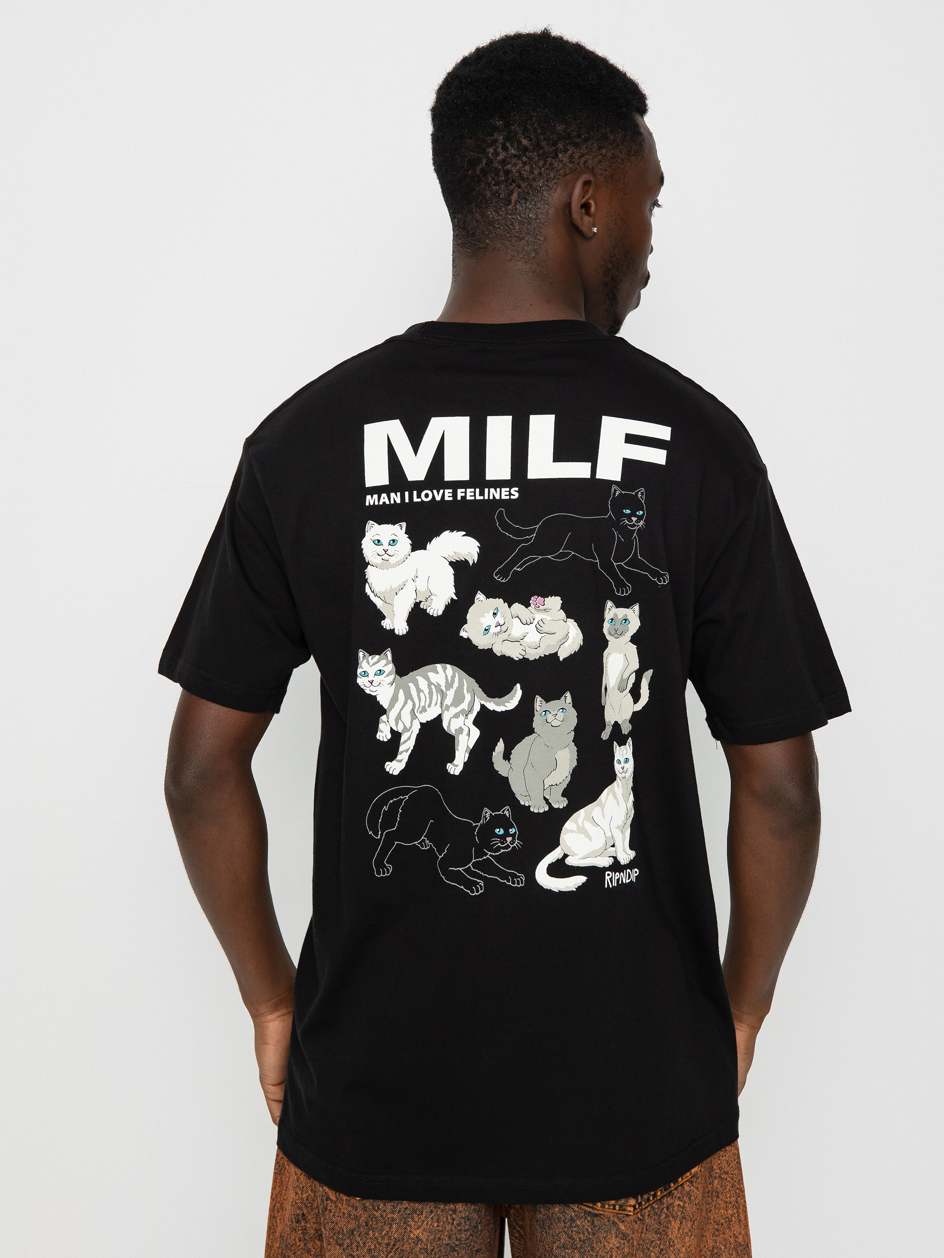 Tričko RipNDip Man I Love Felines (black)