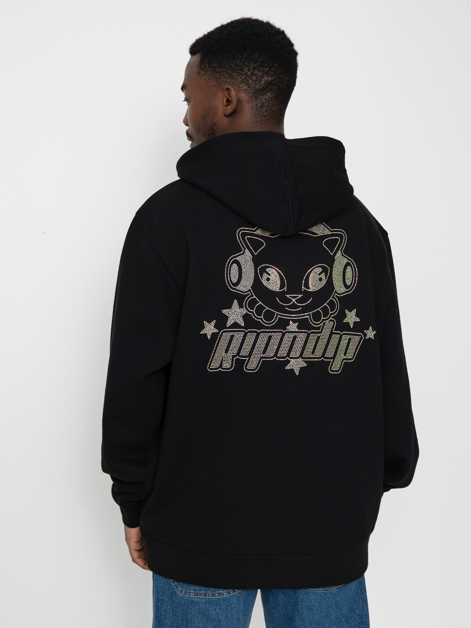 Mikina s kapucí RipNDip Kawaii Nerm HD (black)