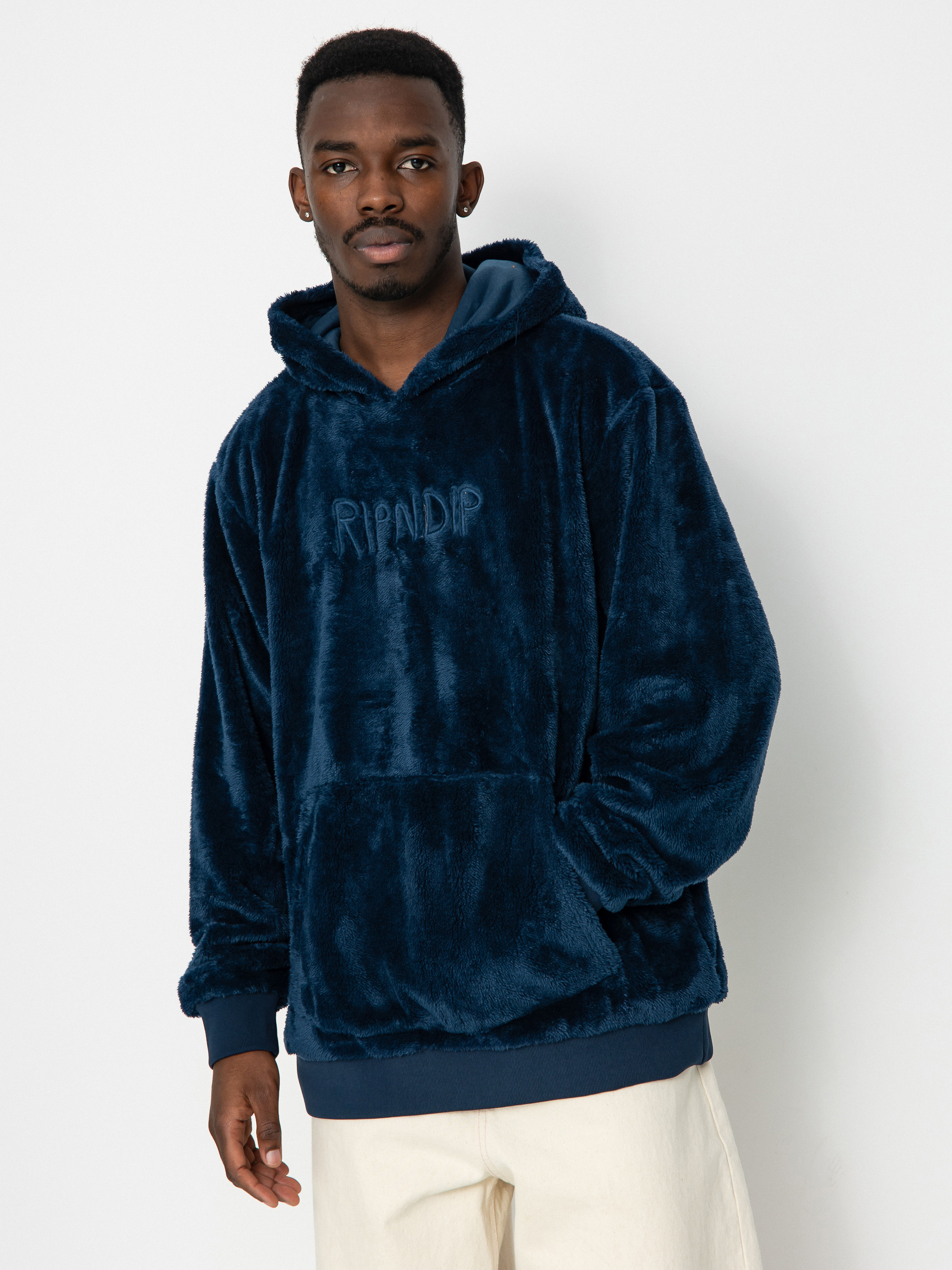Mikina s kapucí RipNDip OG Sherpa HD (navy)