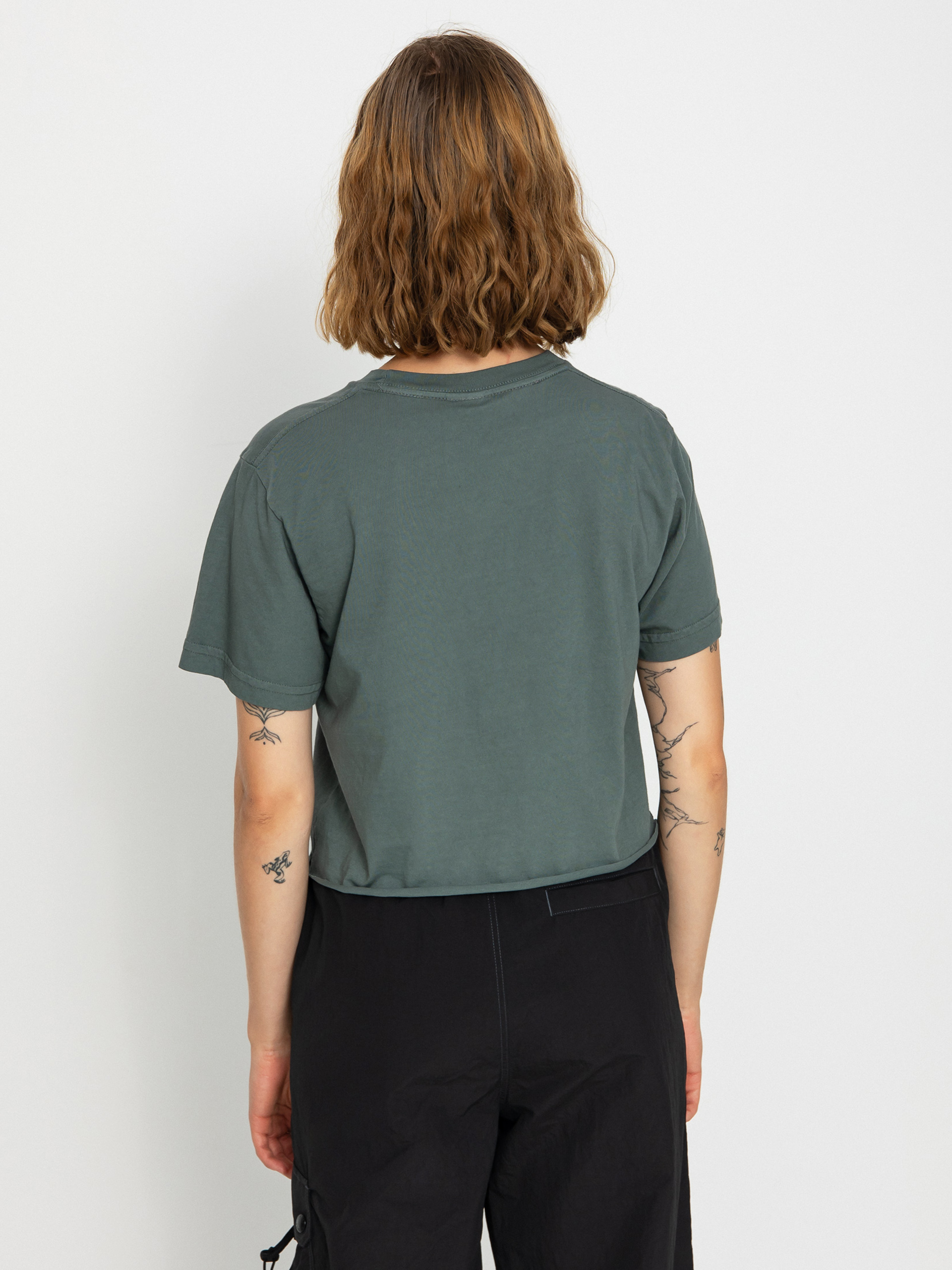 Tričko RipNDip Broke The Pocket Cropped Wmn (charcoal)