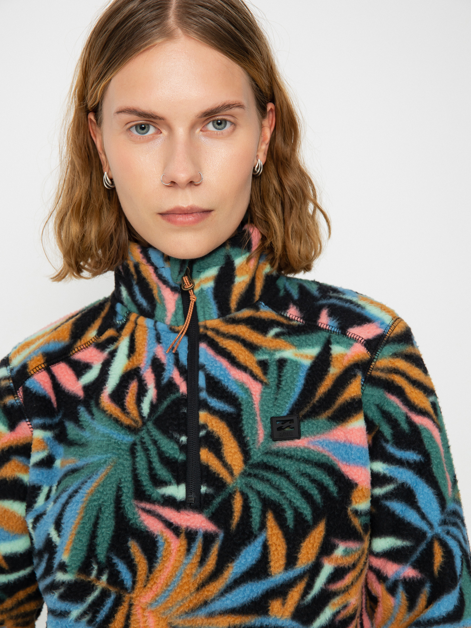 Dámský Fleecová mikina Billabong Boundary Mock 3 (stormy blue)