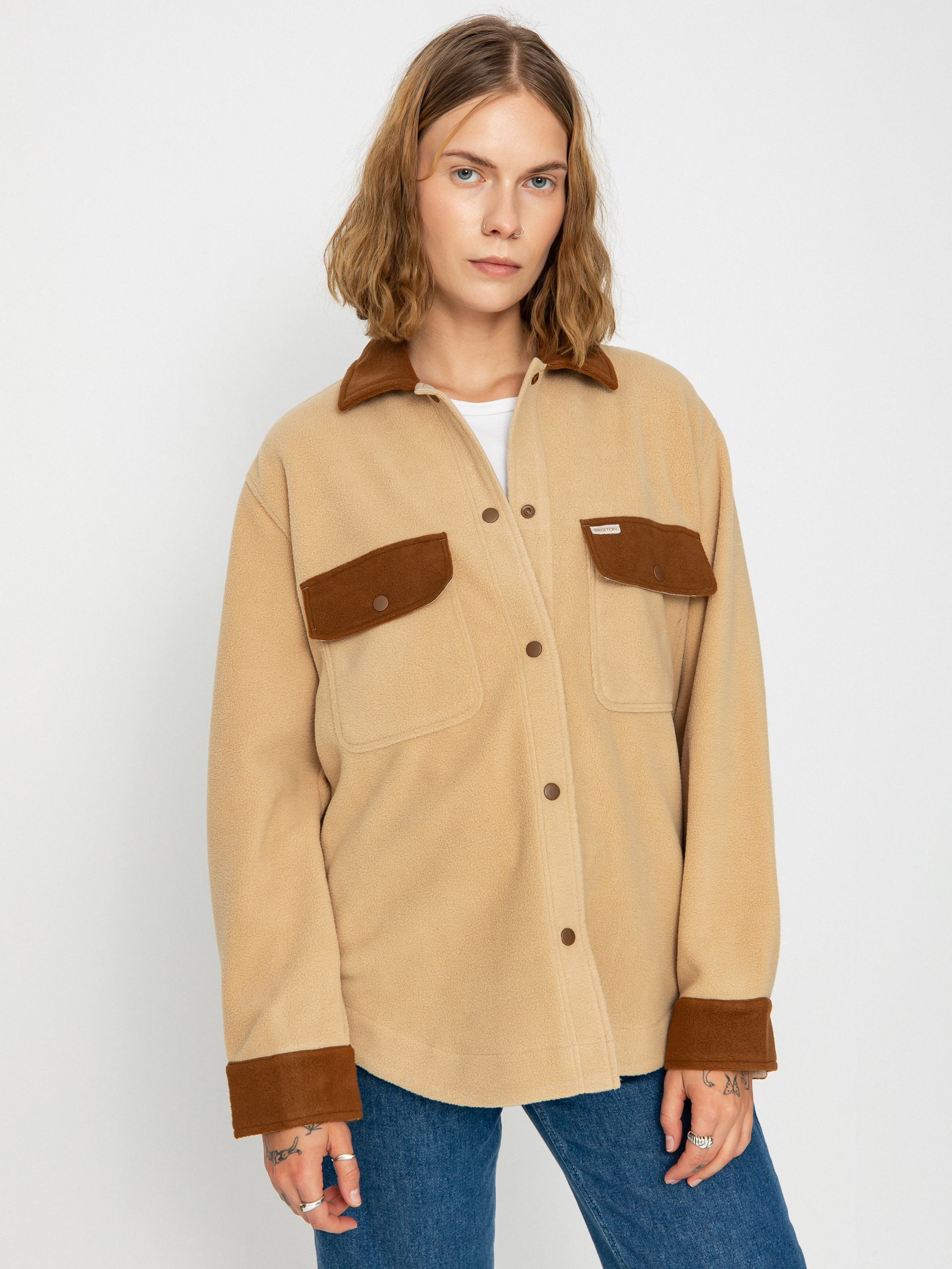 Košile Brixton Bowery Bf Arctic Stretch Fleec Wmn