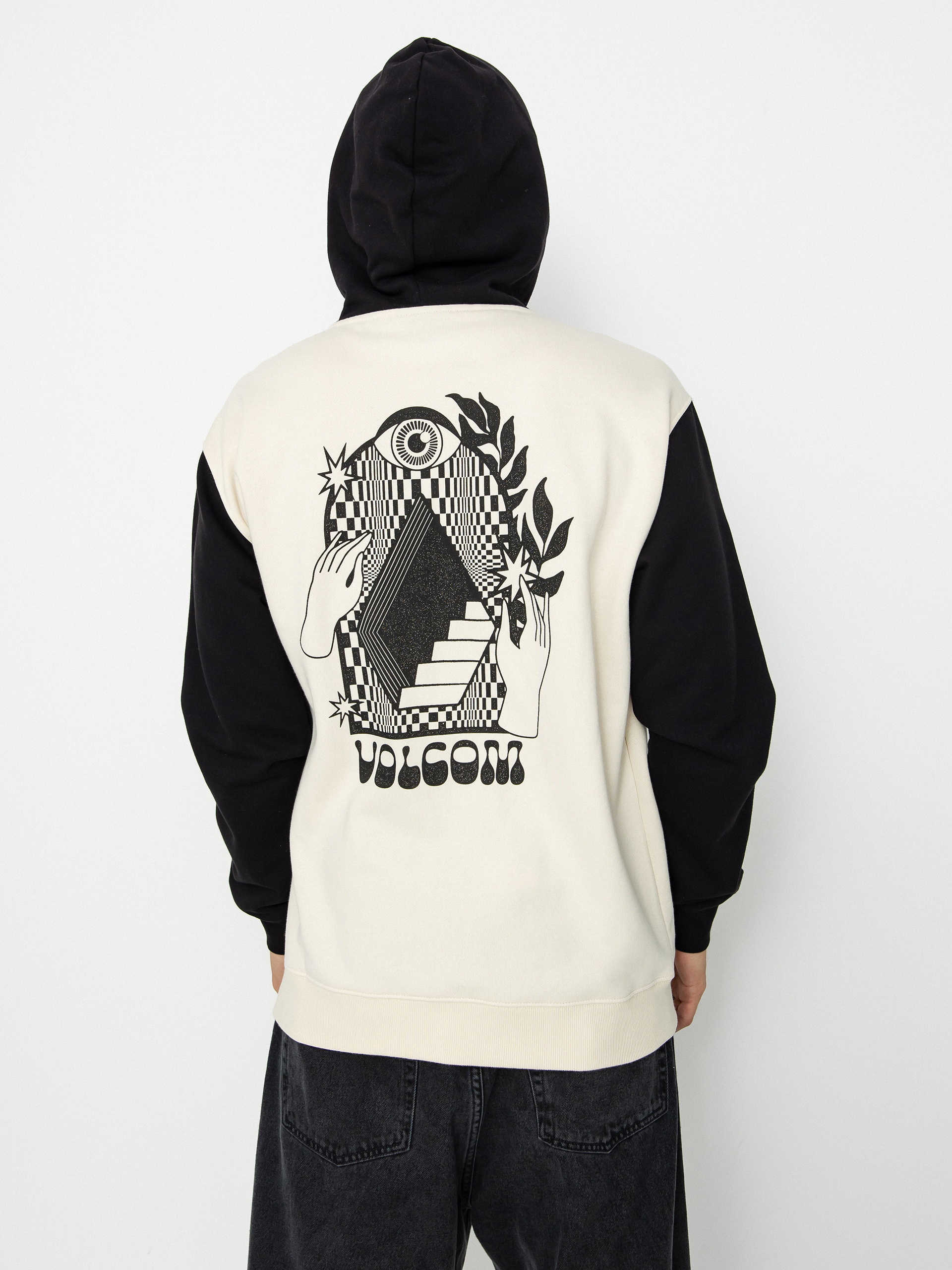 Mikina s kapucí Volcom Watanite ZHD (dirty white)
