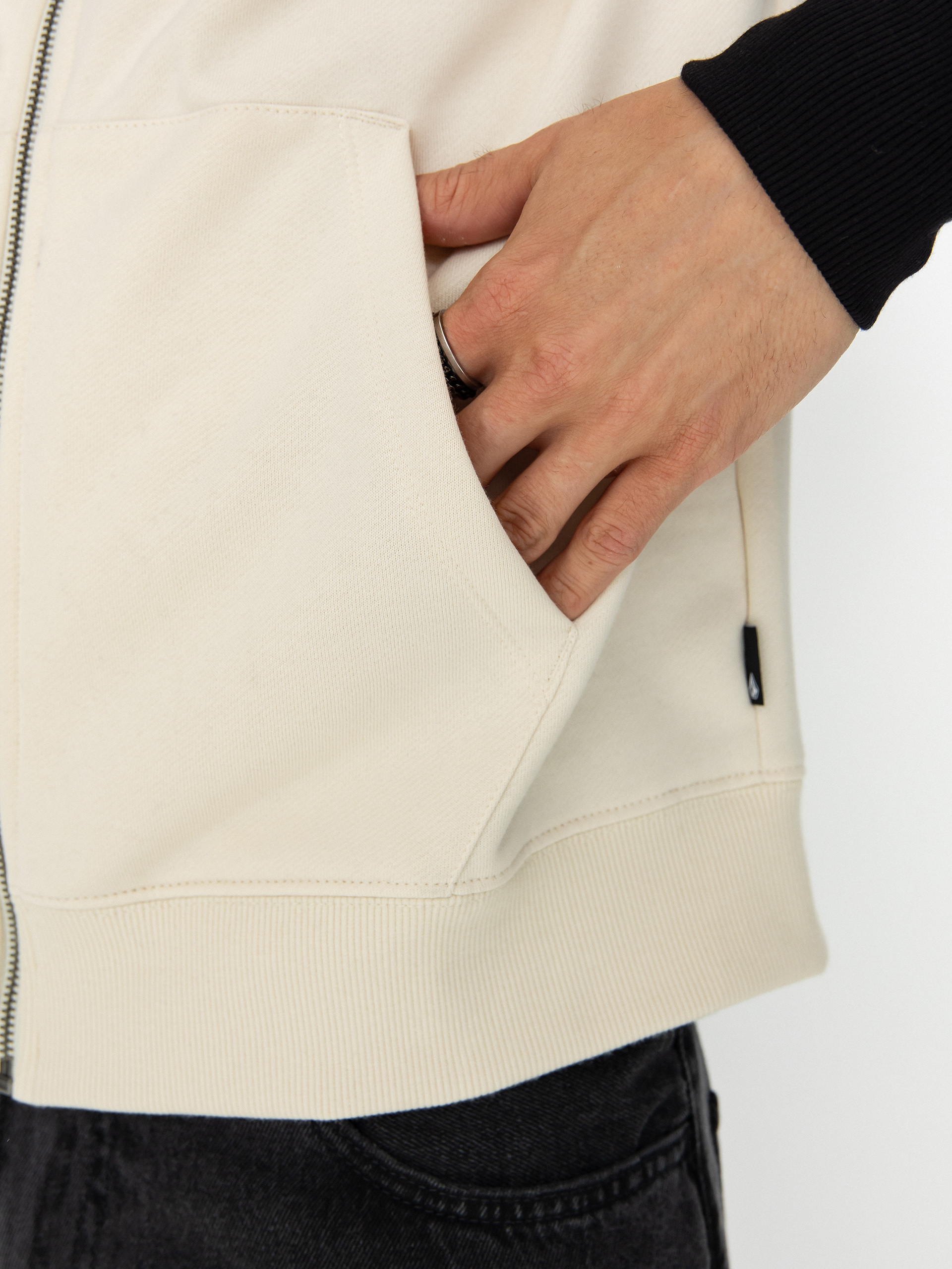 Mikina s kapucí Volcom Watanite ZHD (dirty white)