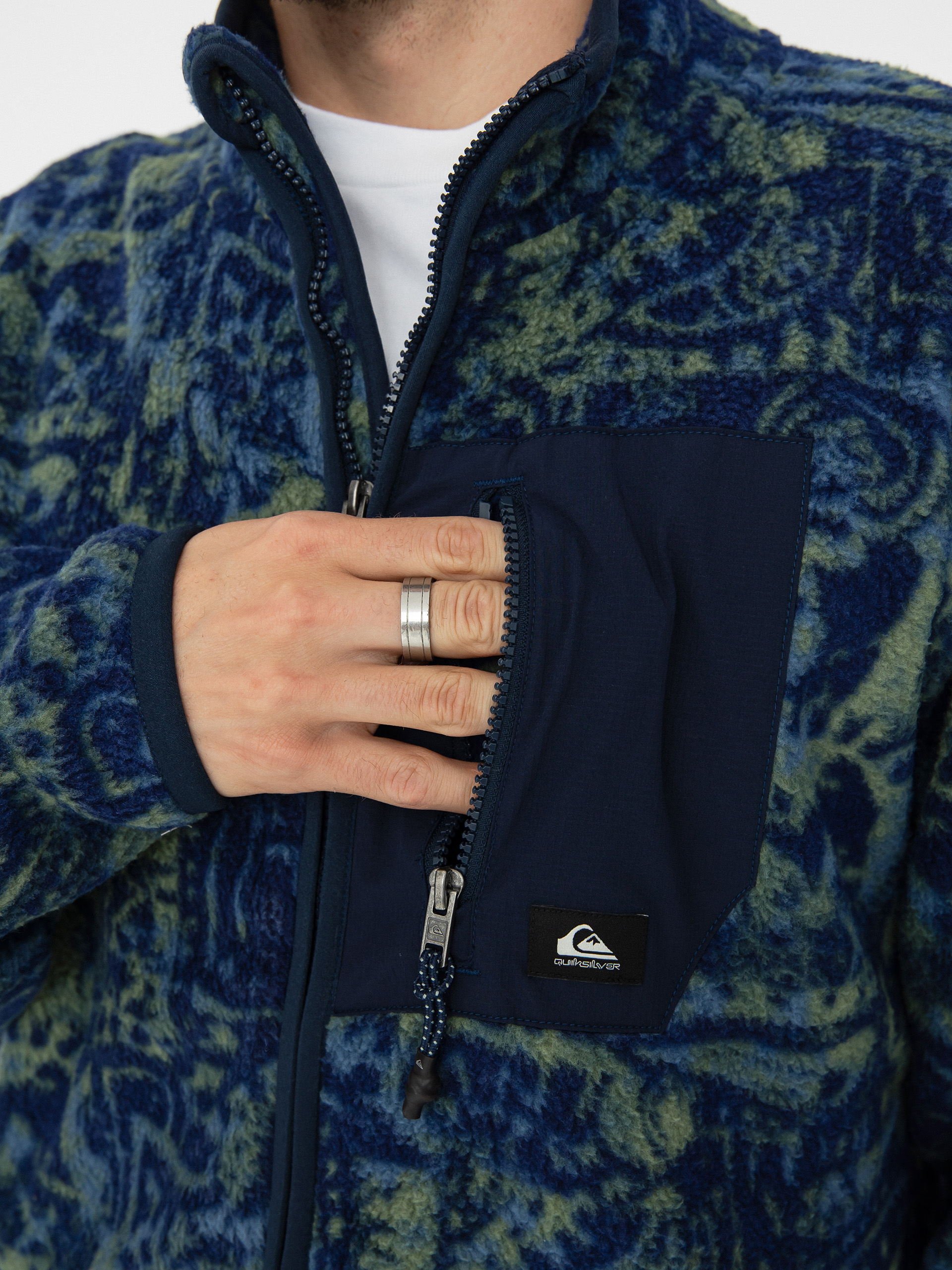 Pánský Fleecová mikina Quiksilver Clean Coasts (navalacademynuvintag)