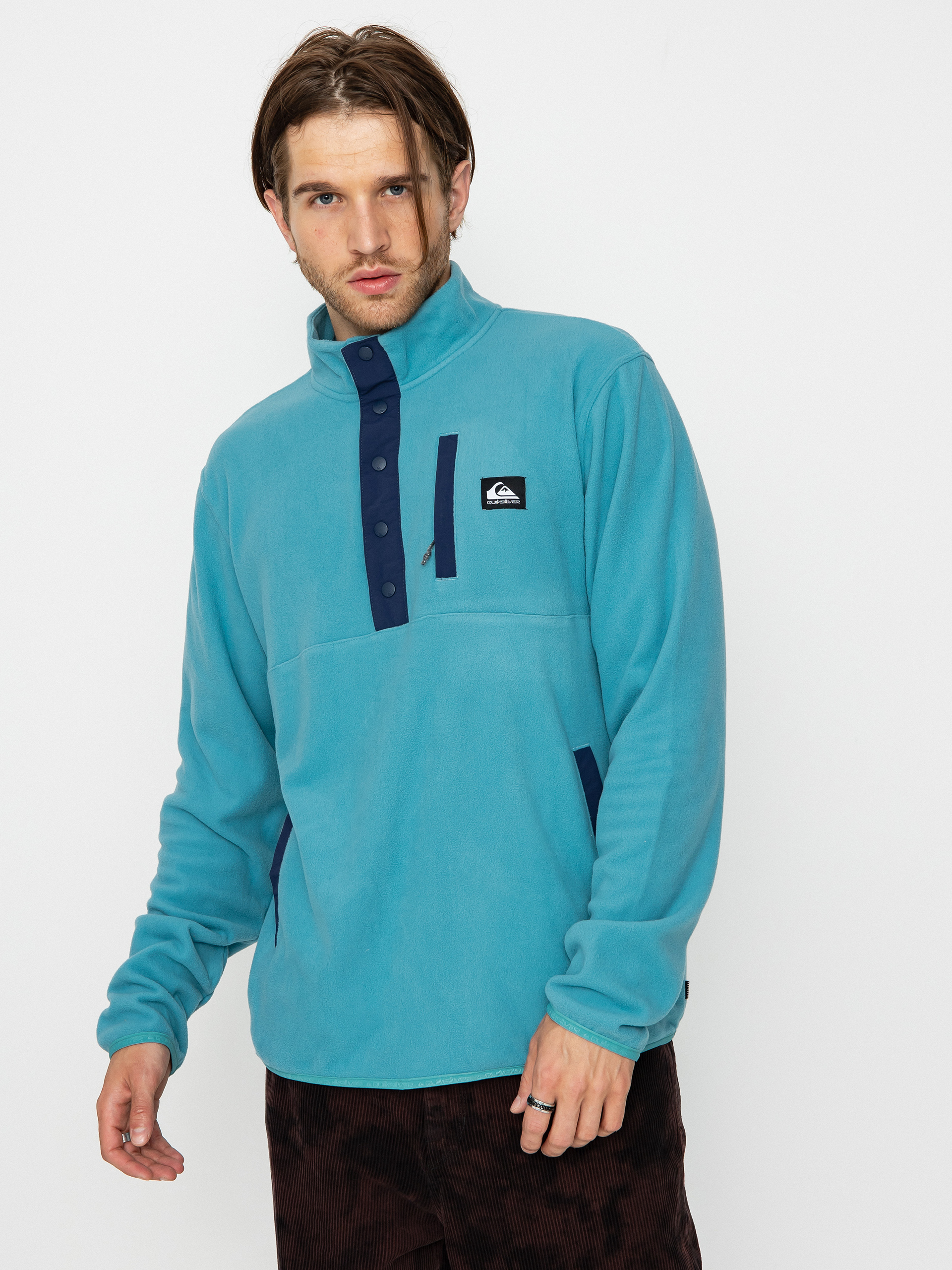 Fleecová mikina Quiksilver No Destination 2 (brittany blue)