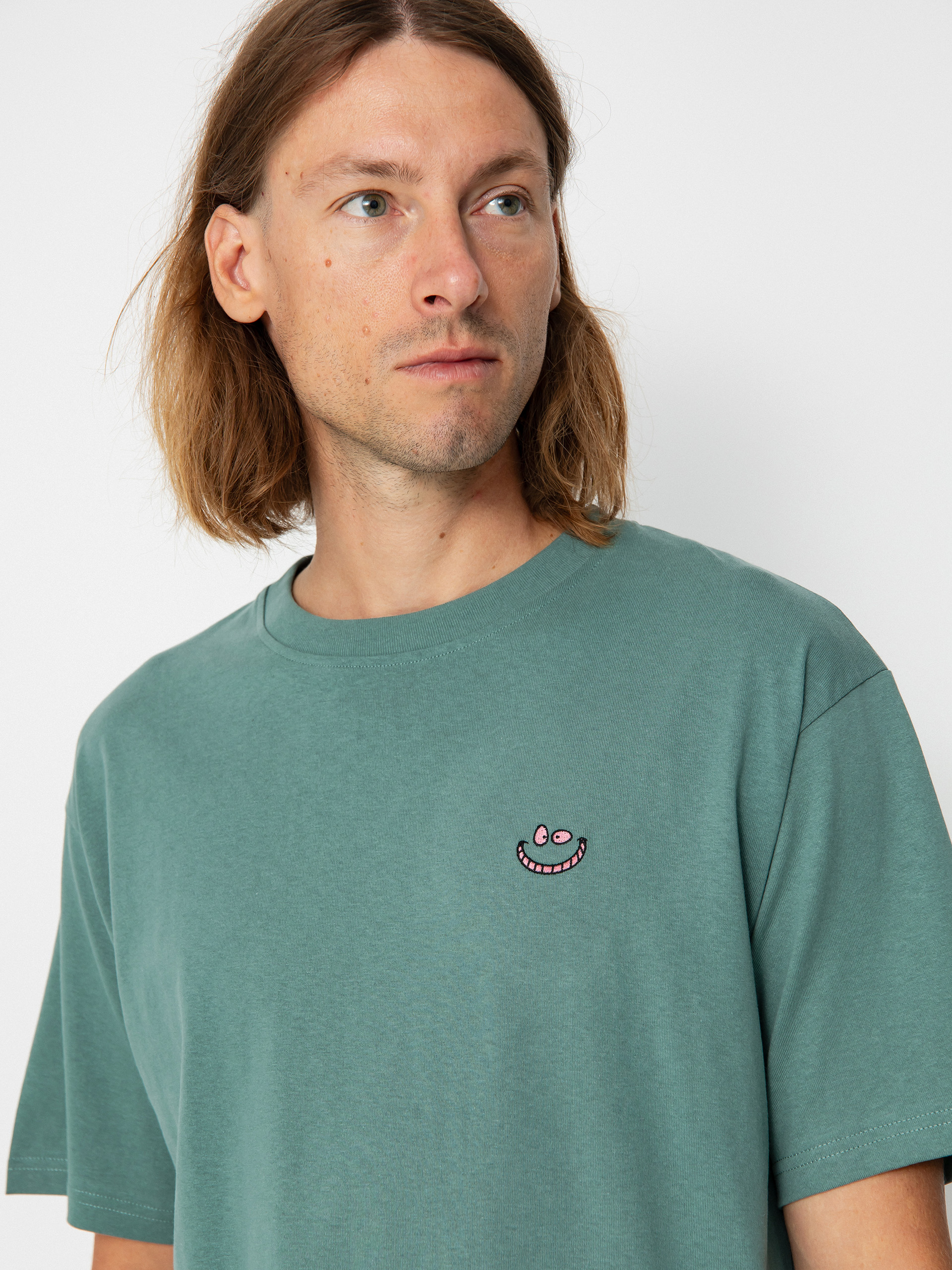 Tričko Iriedaily Grin Cat (dark beryl)