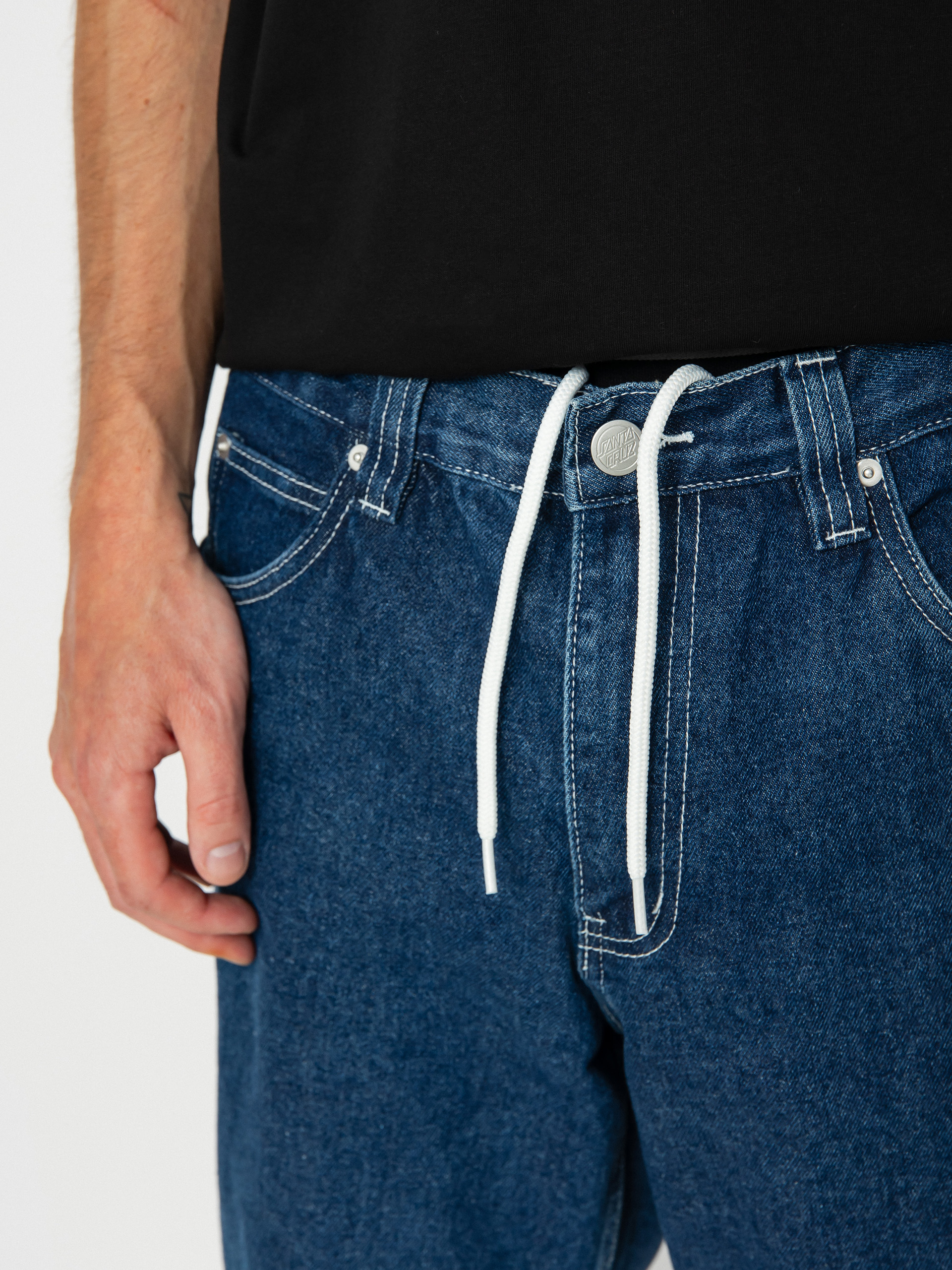 Kalhoty Santa Cruz Classic Label Panel Jean (classic blue/white)