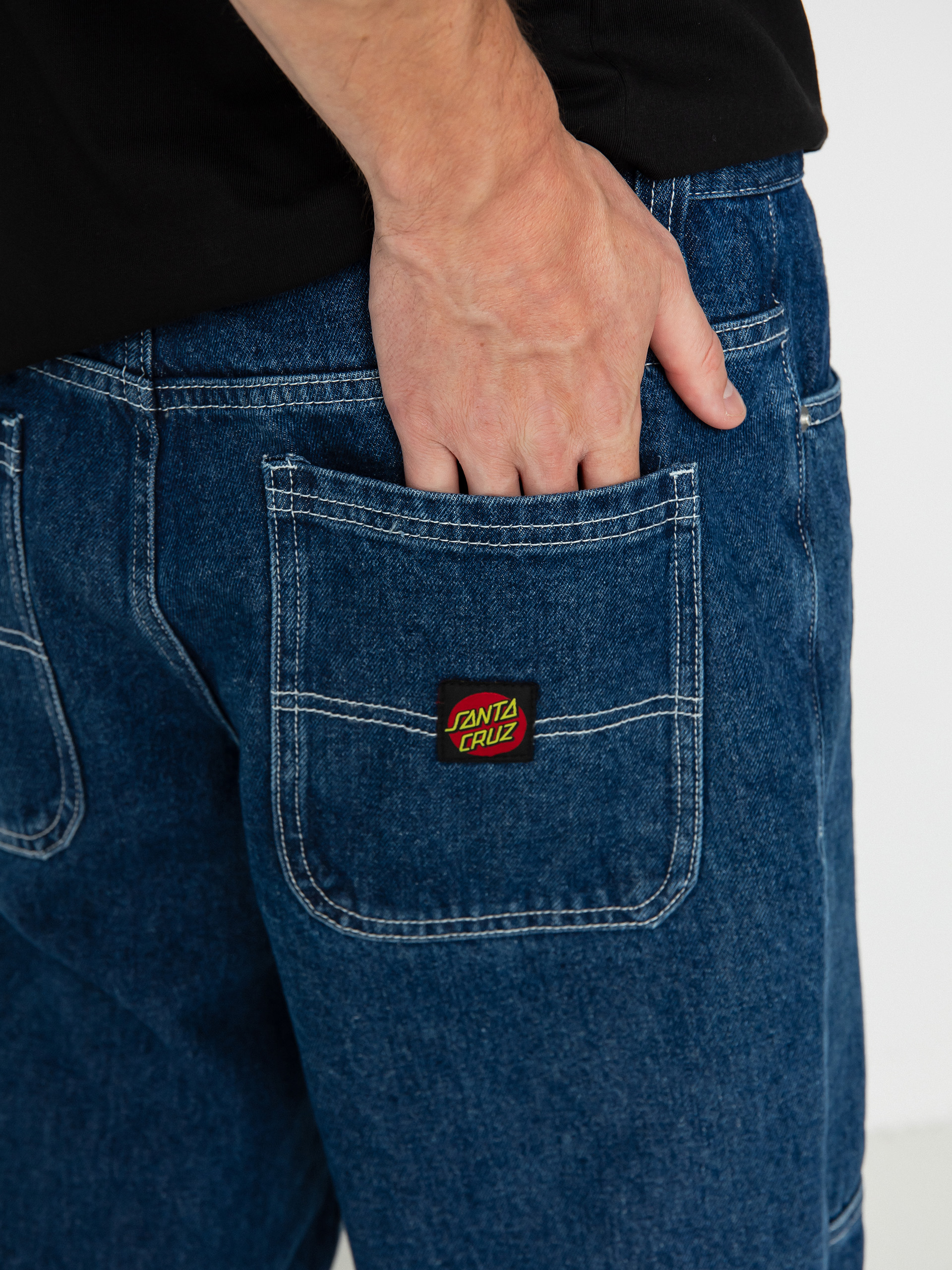 Kalhoty Santa Cruz Classic Label Panel Jean (classic blue/white)