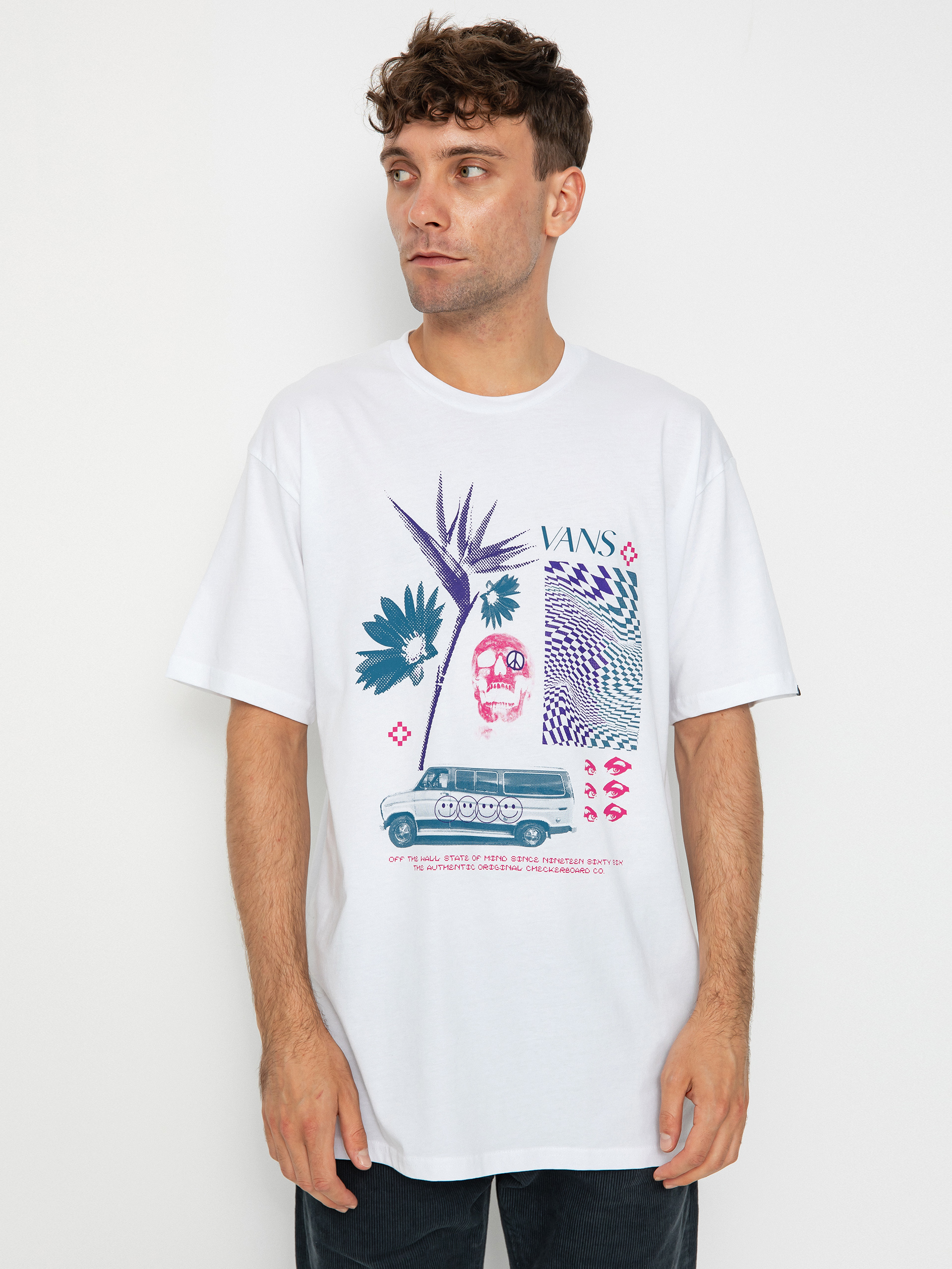Tričko Vans Warped Vacation (white)