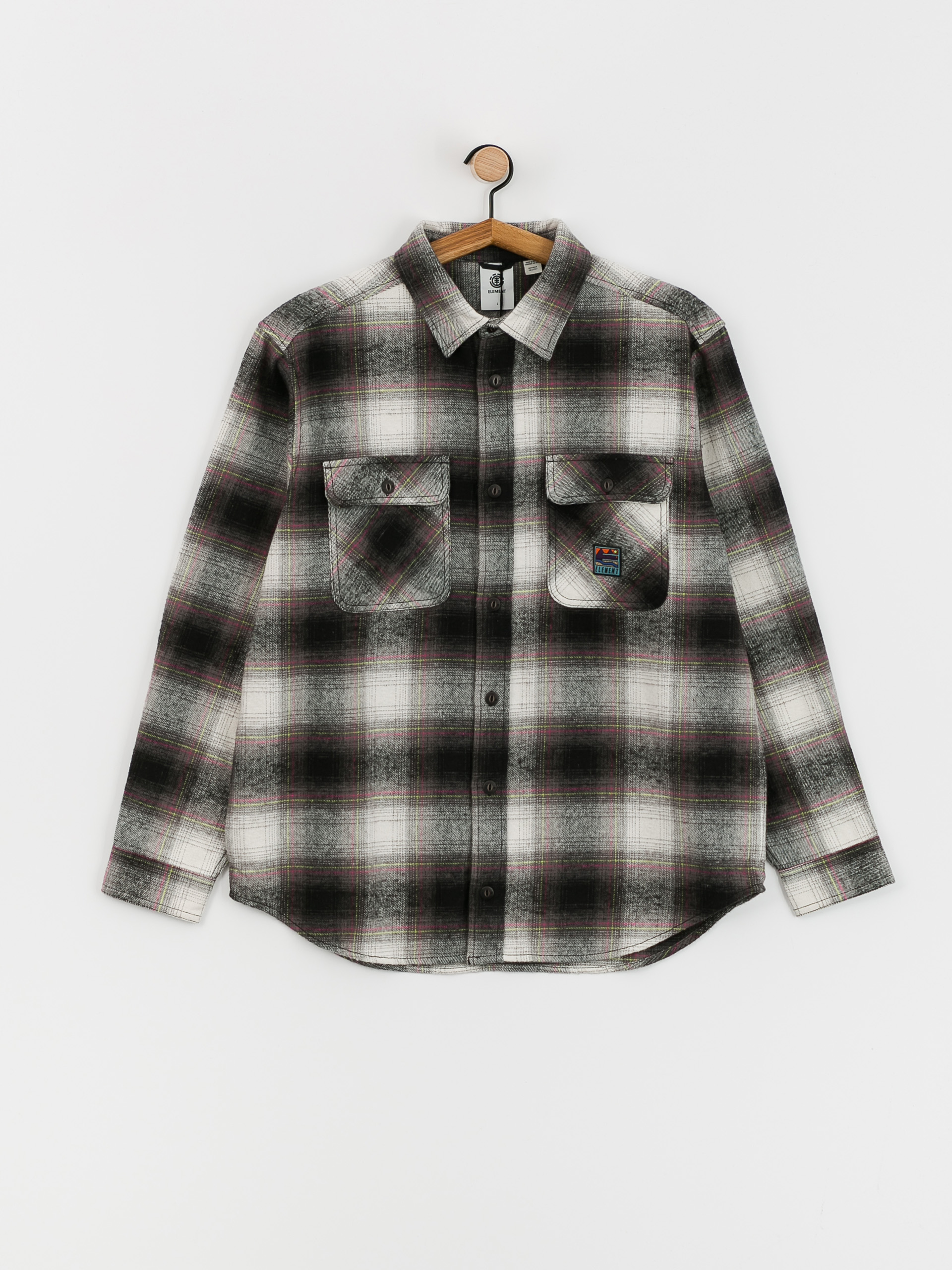 Košile Element Hueco Neon (hueco plaid lime/pink)