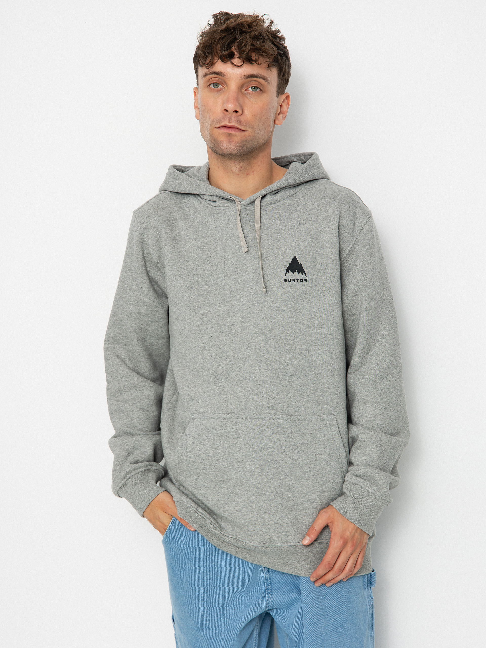 Mikina s kapucí Burton Mountain HD (gray heather)