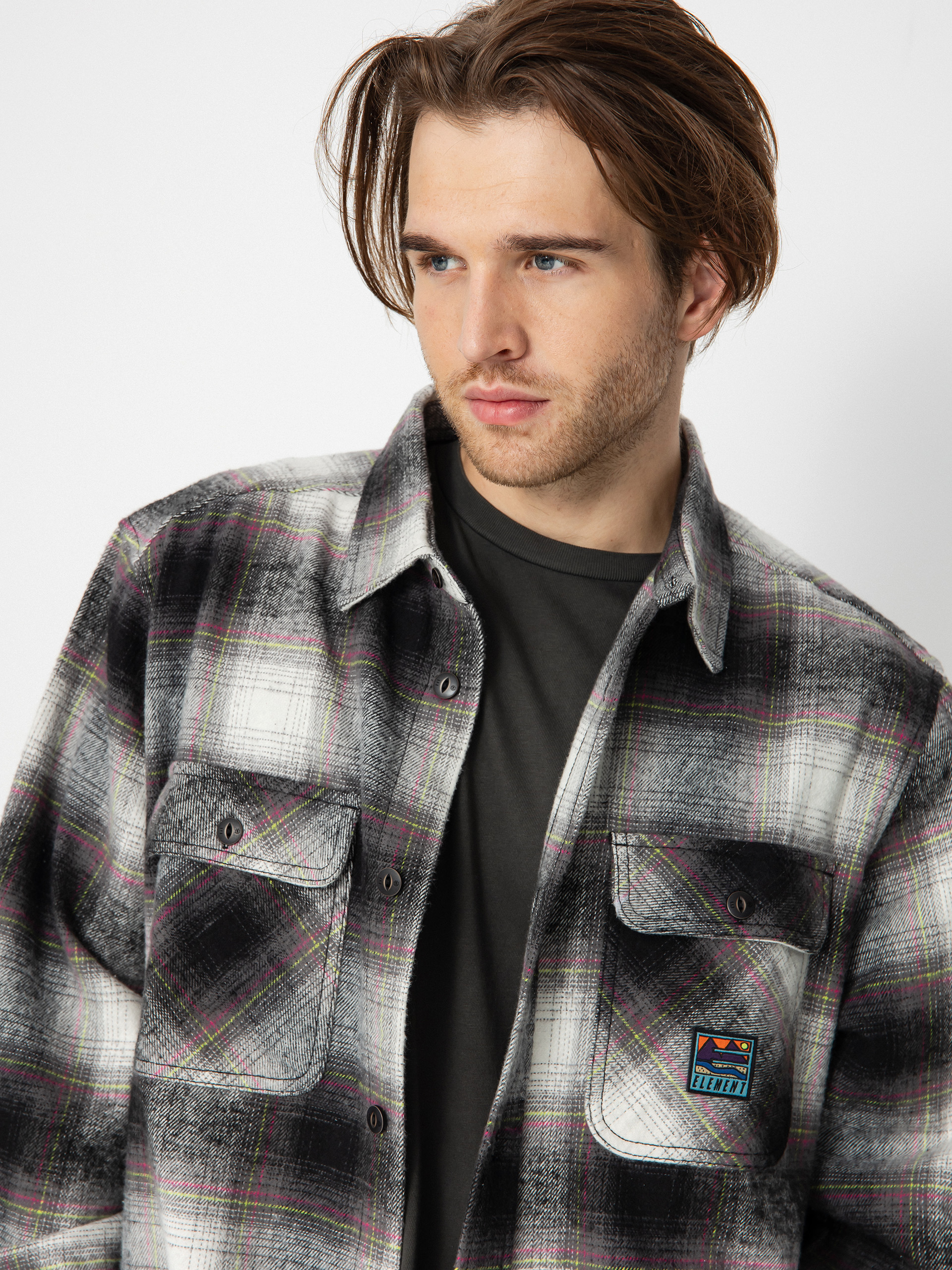 Košile Element Hueco Neon (hueco plaid lime/pink)