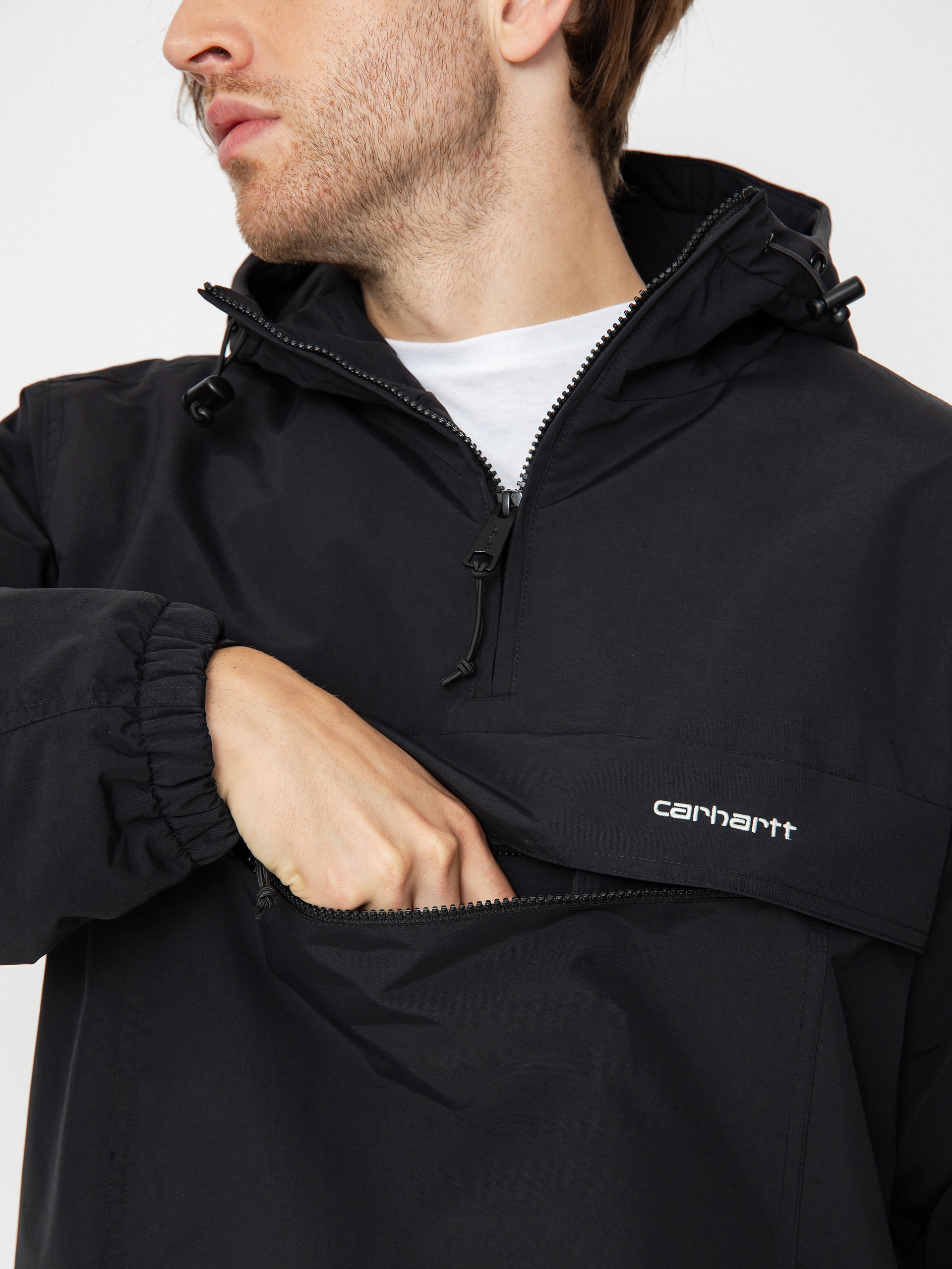 Bunda Carhartt WIP Windbreaker Pullover (black/white)